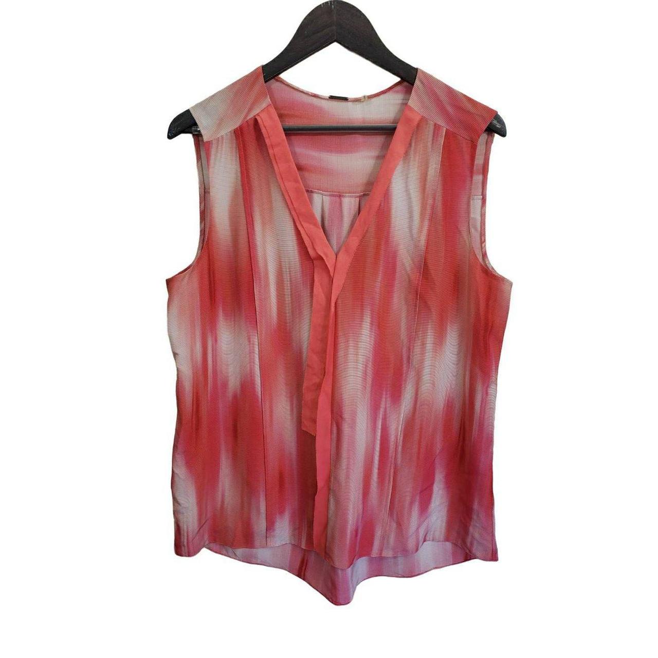 elie tahari silk sleeveless blouse