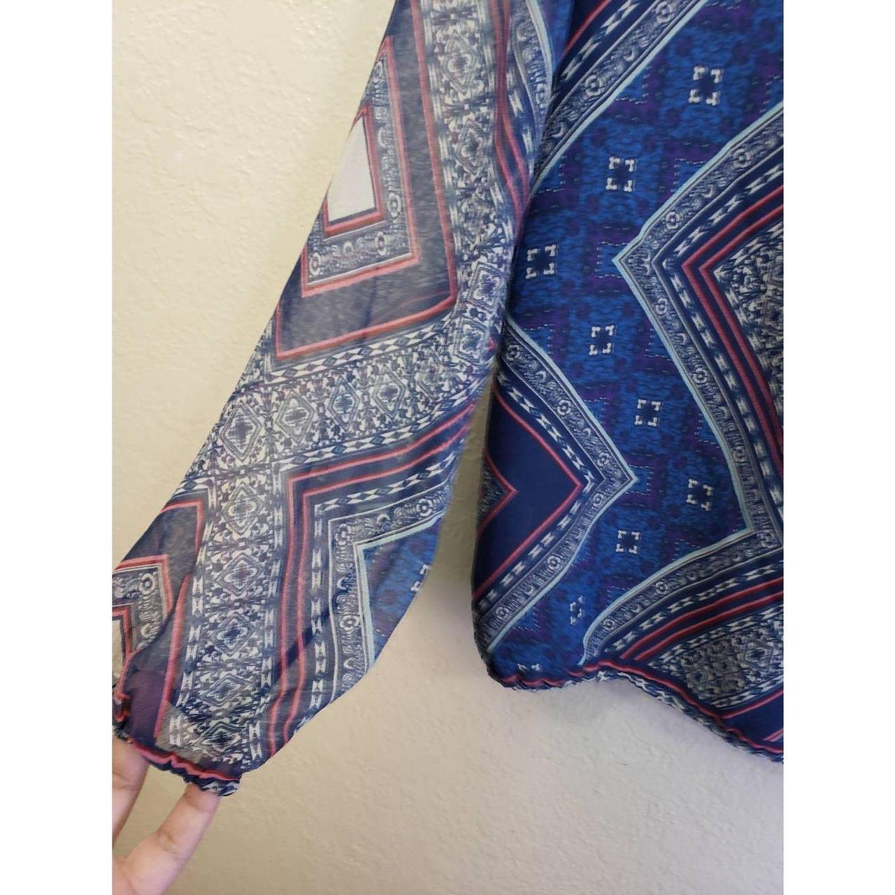 Ella Moss Women's Red and Blue Blouse (4)