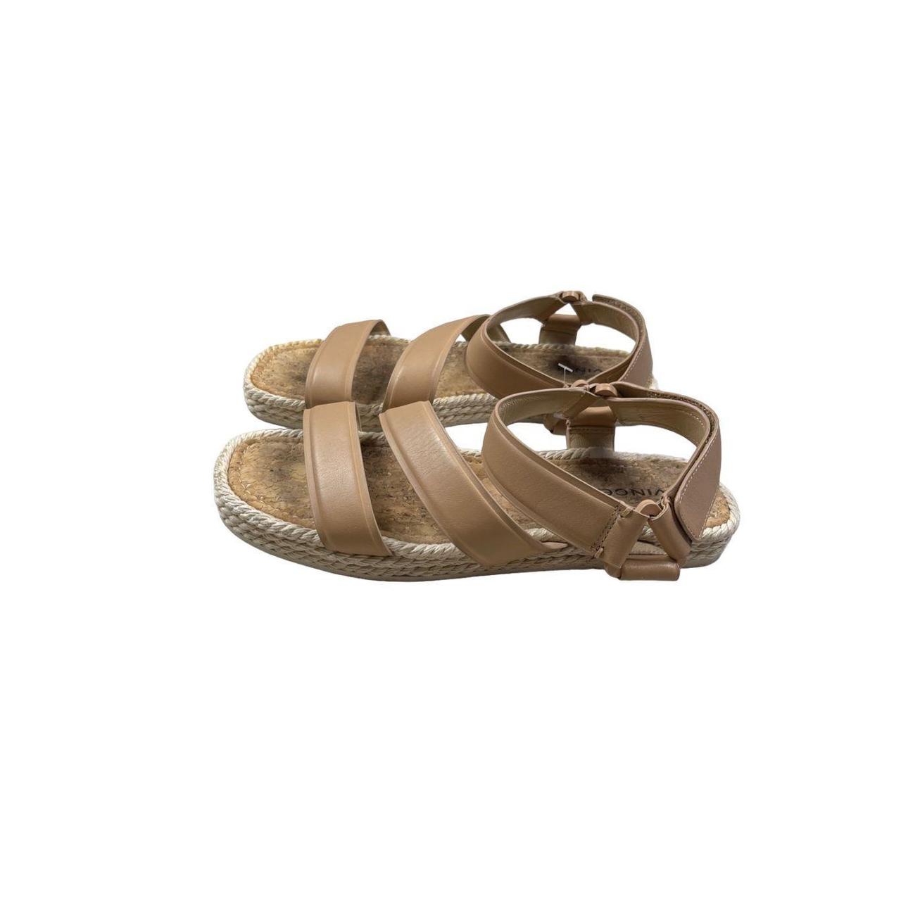 Vince Leather Tonal Rope Midsole Elian Sandal in Depop