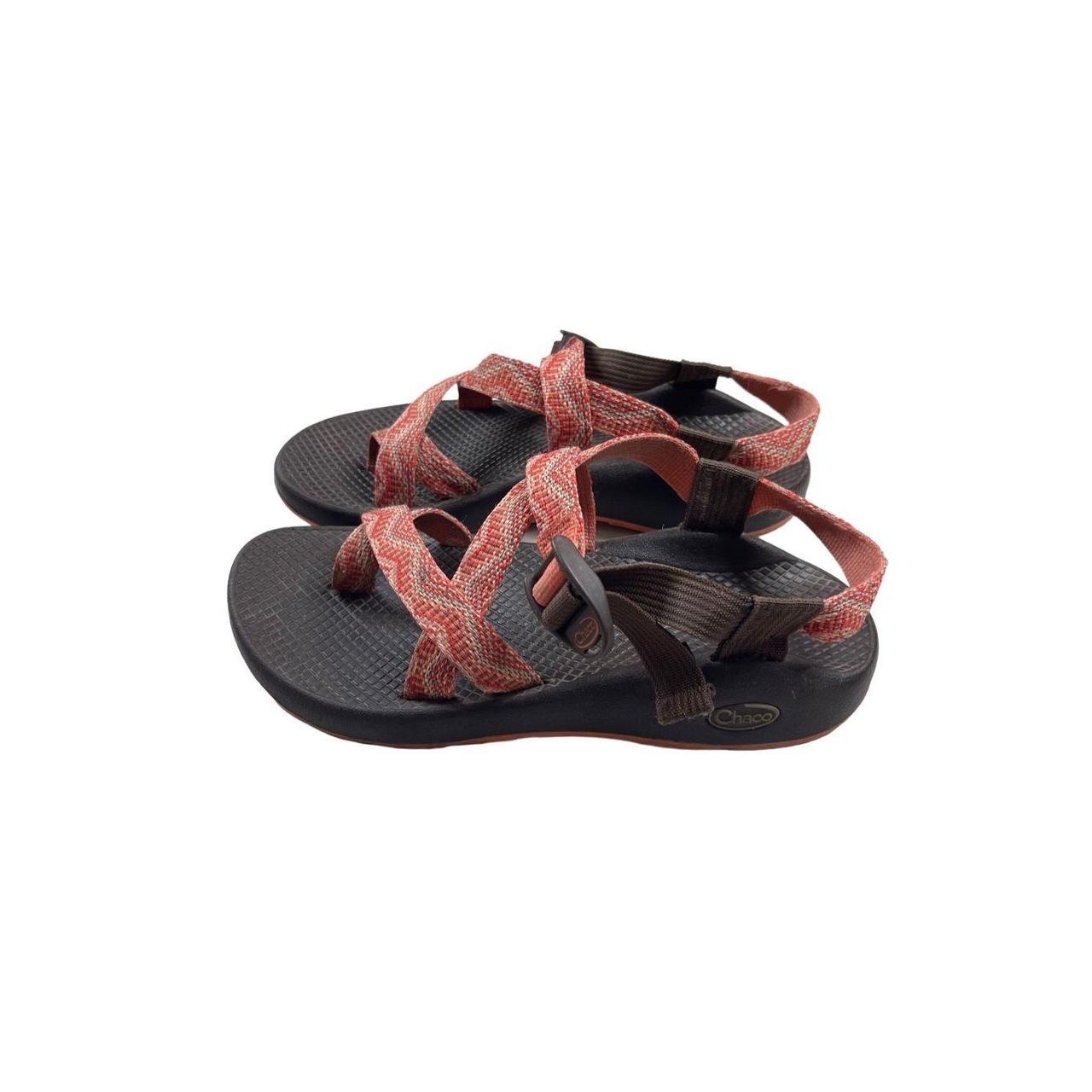 Chaco Women s Black Orange Chevron Z2 Classic Depop