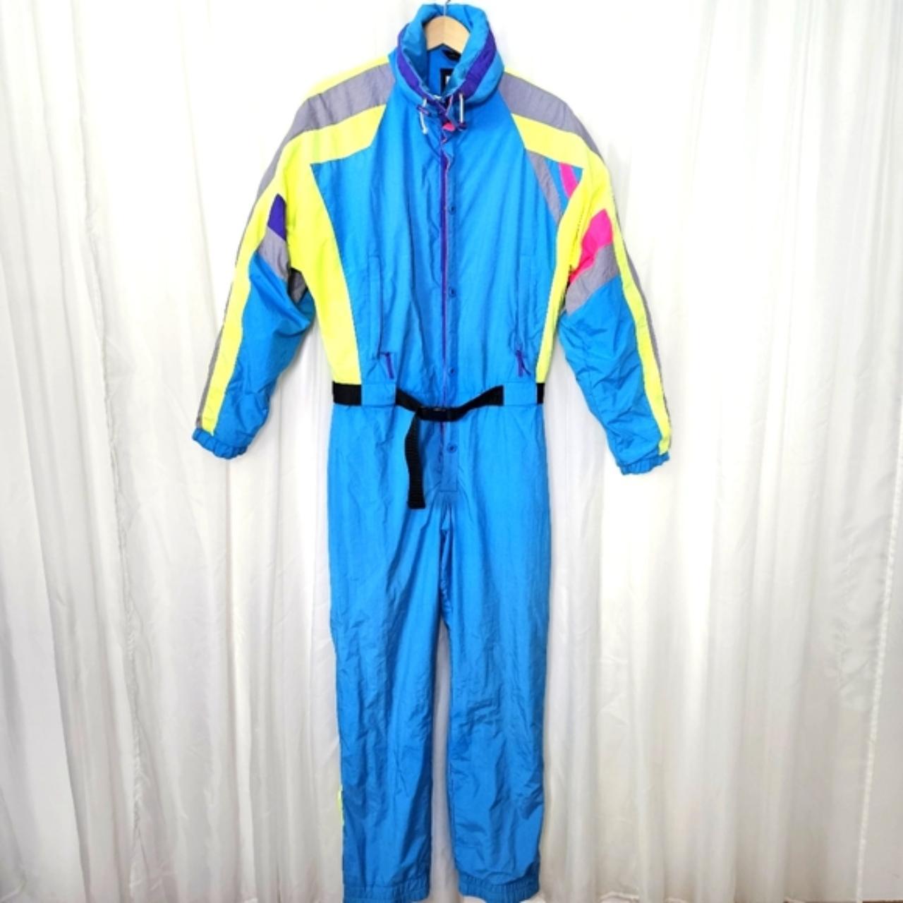 Colección de ropa de esquí Dsquared2  Retro Colorblock Ski Jumpsuit Azul  Mujer * ProfResiduo