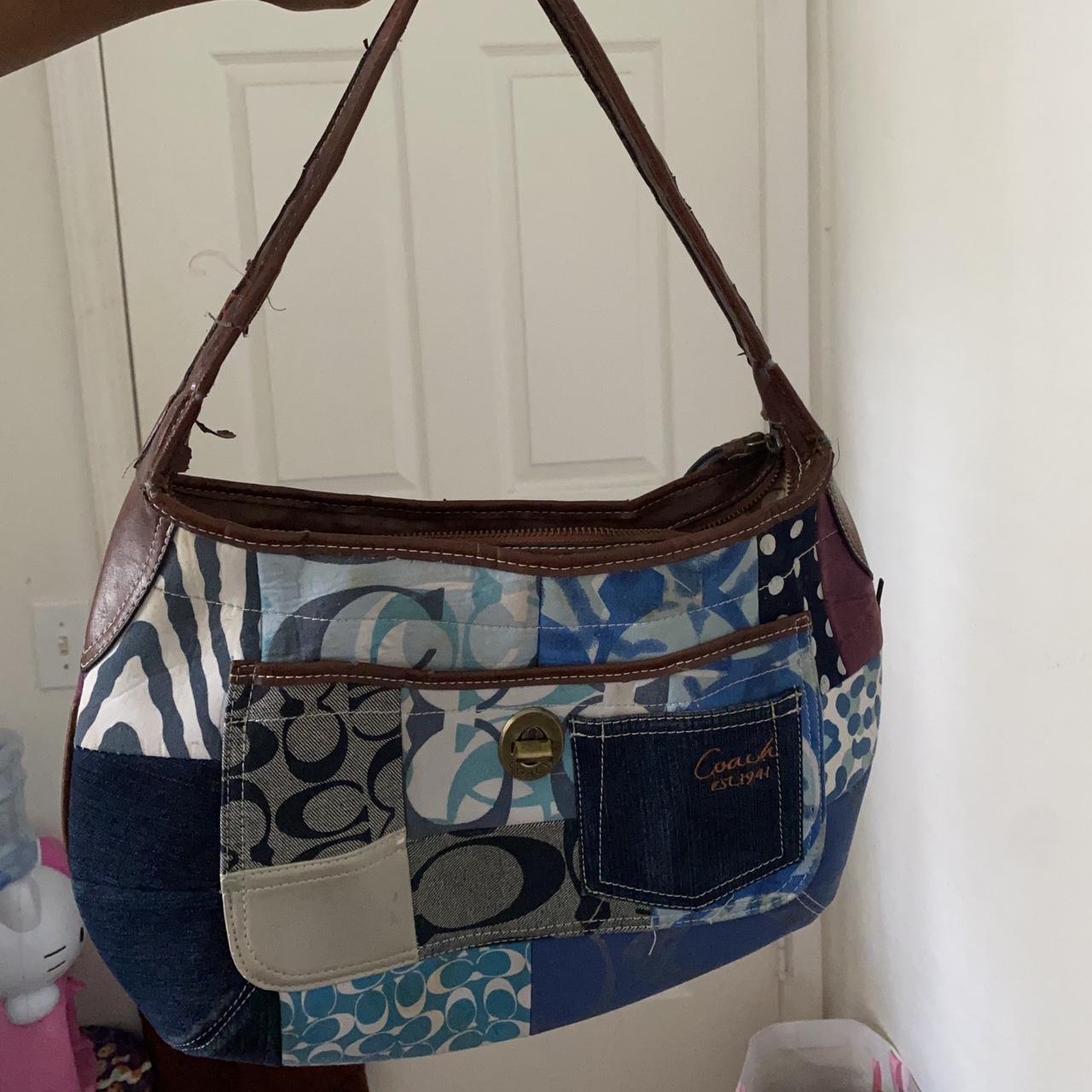 Coach, Bags, Coach Denim Patchwork Ergo Bag Like New