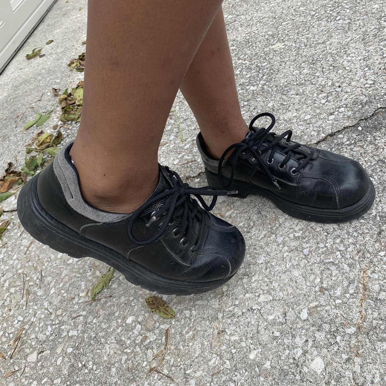 Vintage Skechers 4326 Black Leather Chunky Depop