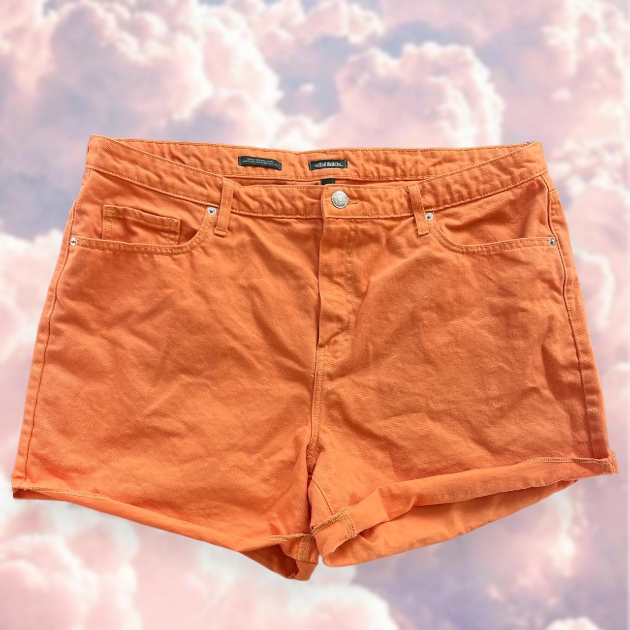 1990's, Denim Shorts in Orange - Etsy
