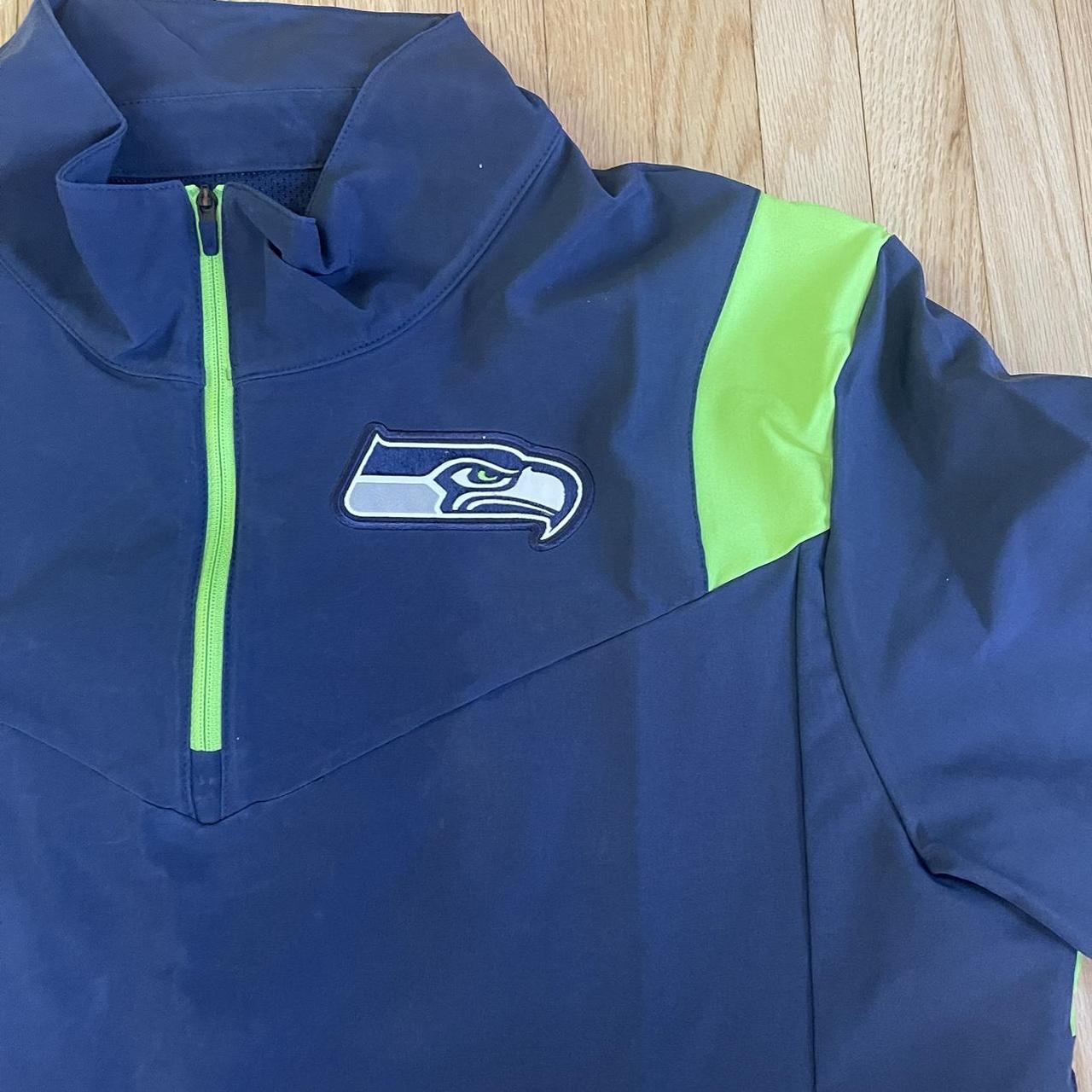 NFL Seattle Seahawks Polo Shirt - SIZE XL - Blue - Depop