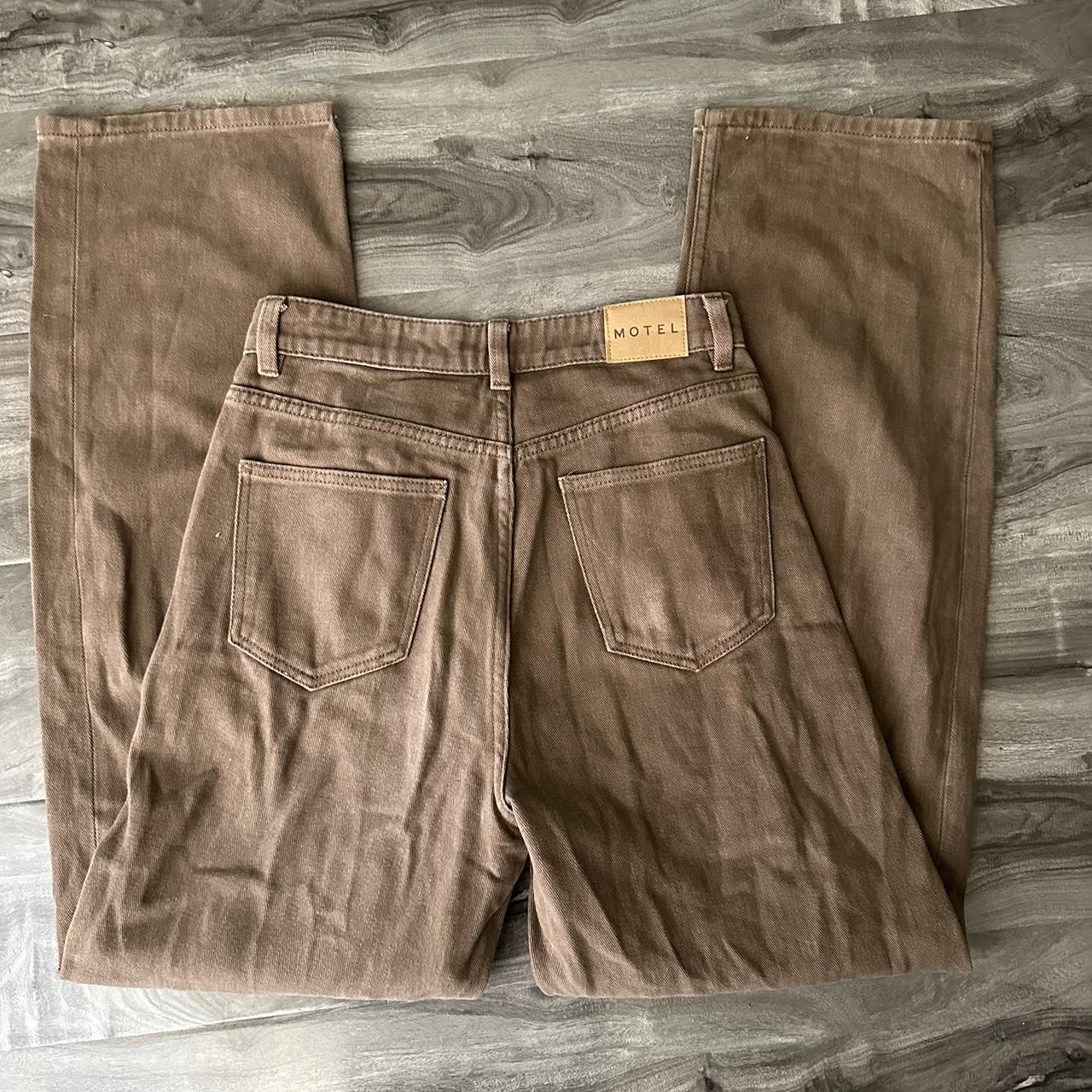 Motel Women's Brown Jeans Depop