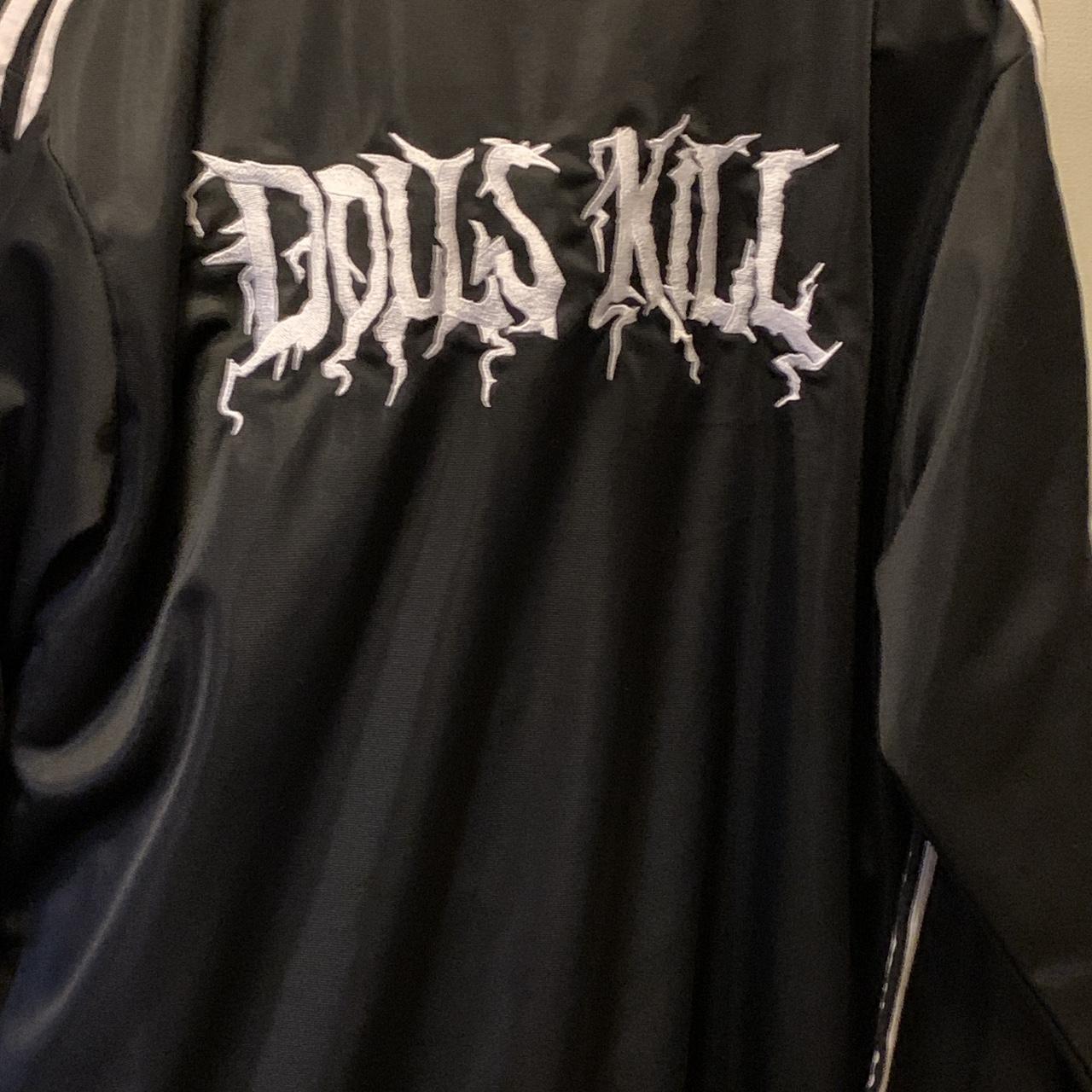 Dollskill black nylon track suit Sz small Had a... Depop