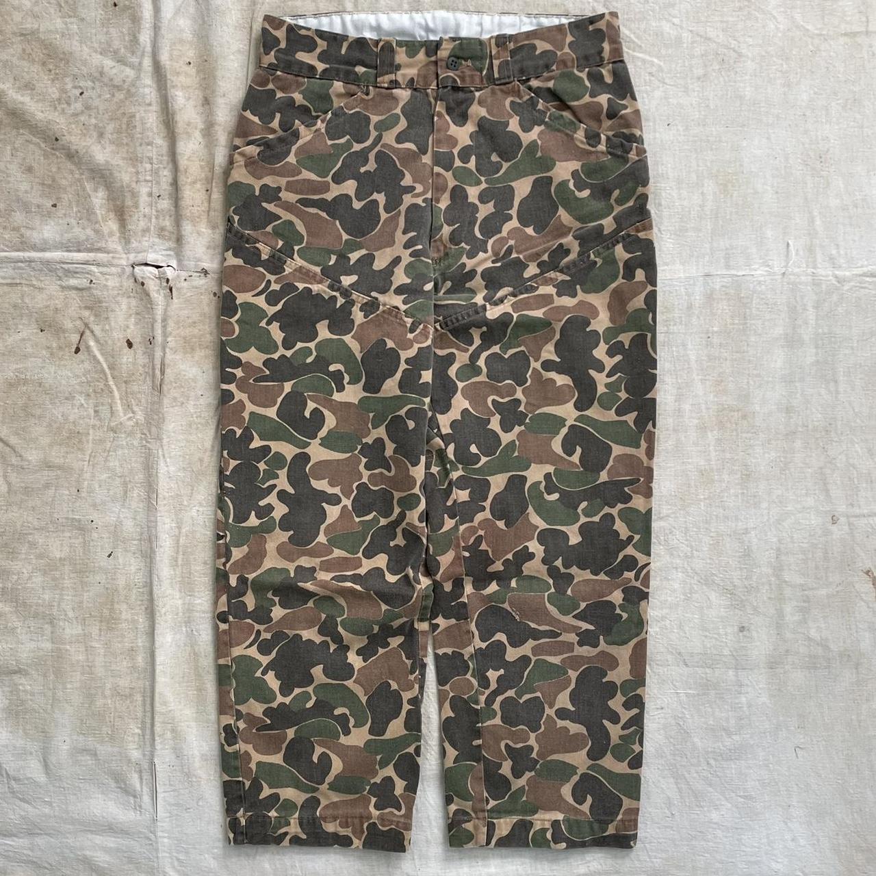 Vintage 70s Duck Camo Pants -Sears Sports Center... - Depop