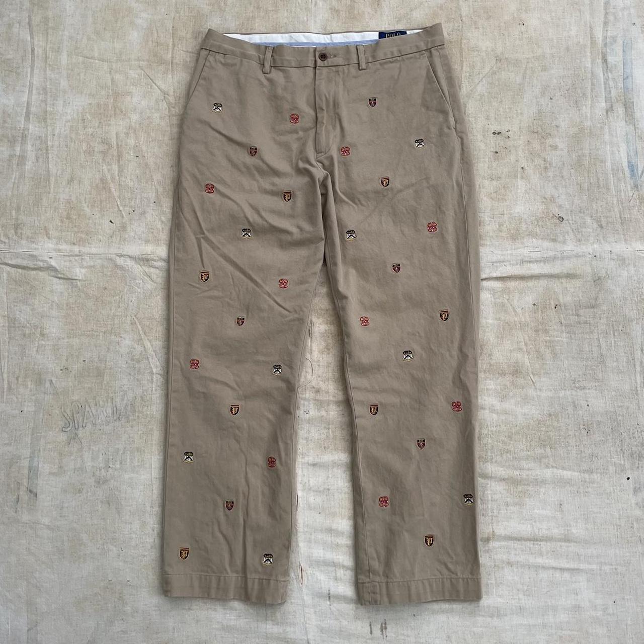 Polo ralph lauren embroidered pants hotsell