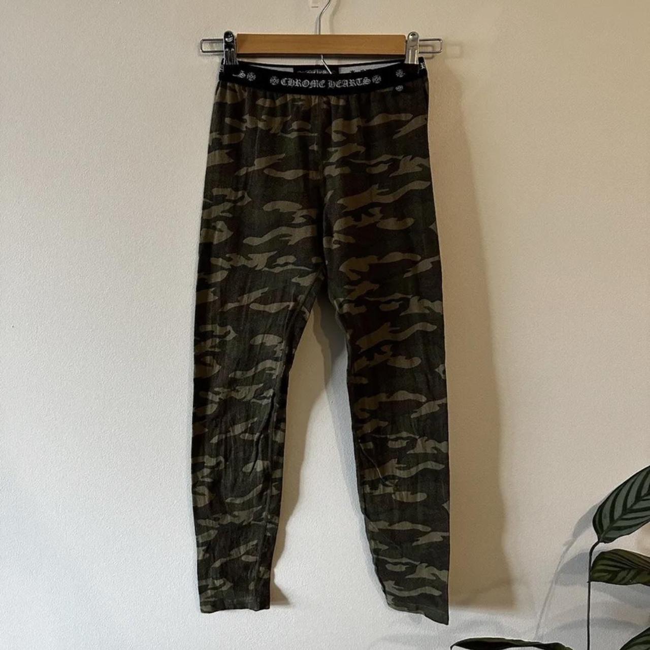 Chrome Hearts Camo Logo Leggings S Women’s Green... - Depop