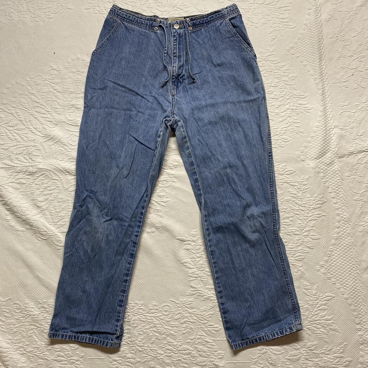 Vintage St. Johnson bay jeans with denim drawstring.... - Depop