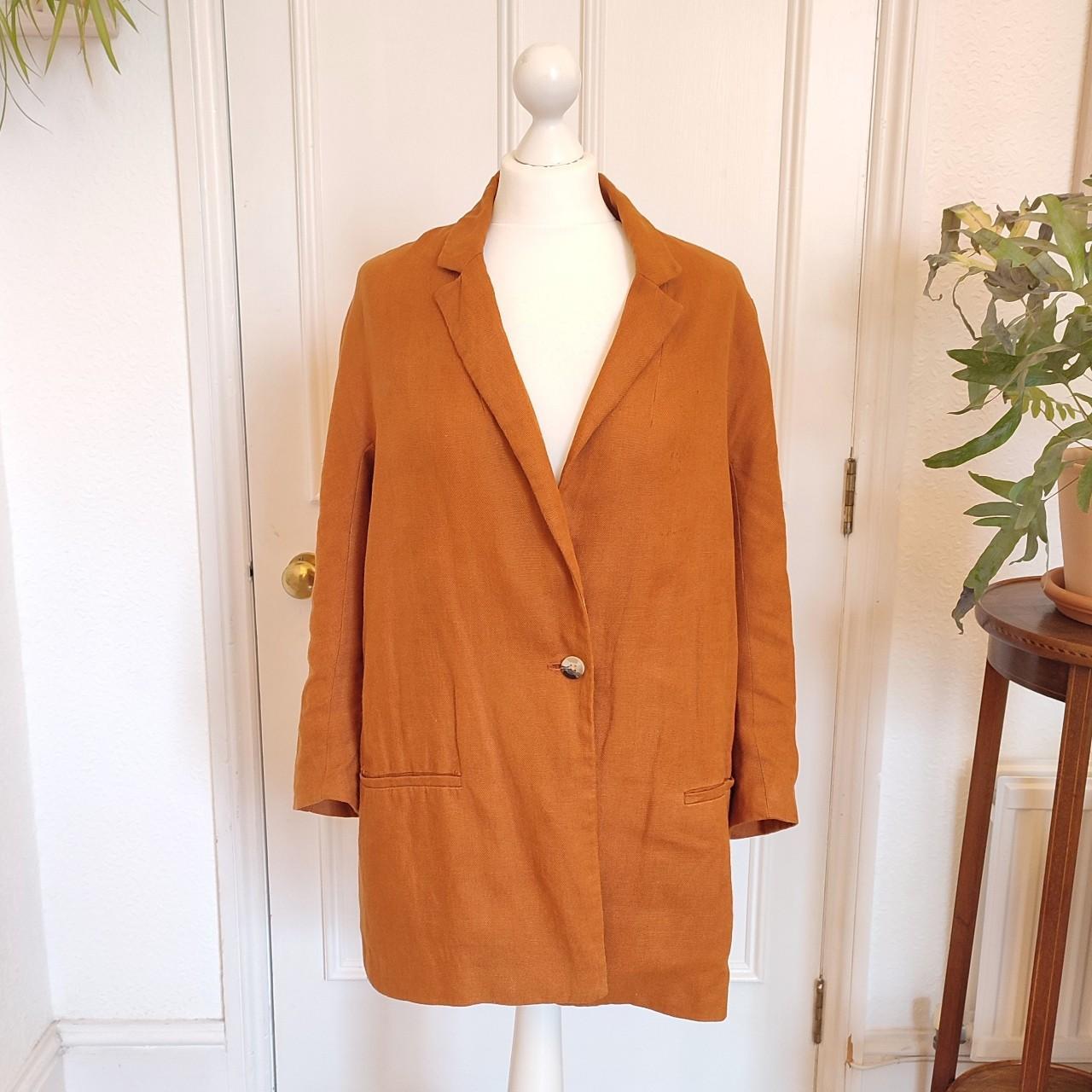 Orange on sale blazer zara