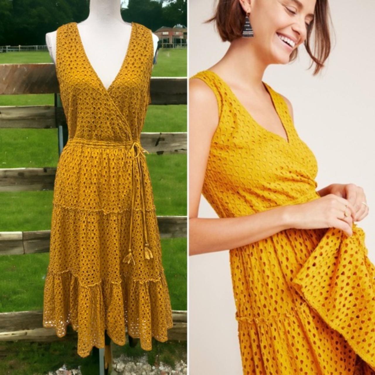 Anthropologie clearance yellow dress