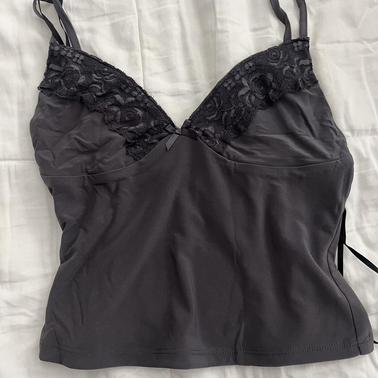 white fox infatuation cami color: steel size:... - Depop