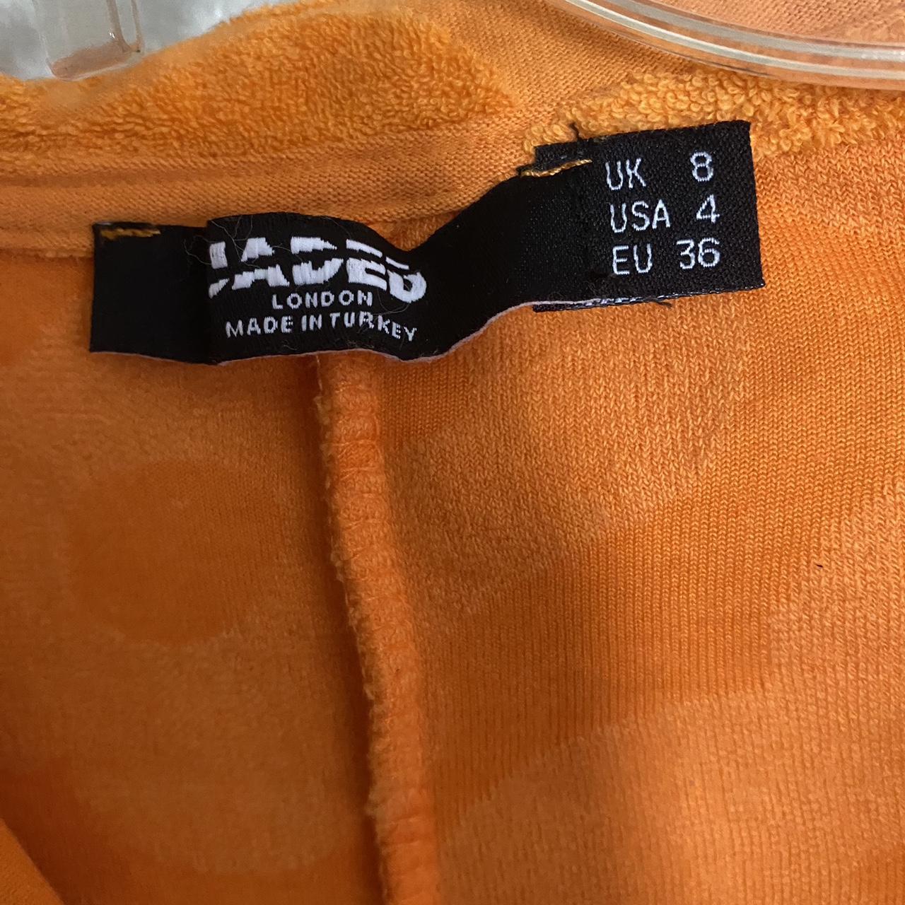 Jaded Orange 70s Floral Jumpsuit Towel material... - Depop