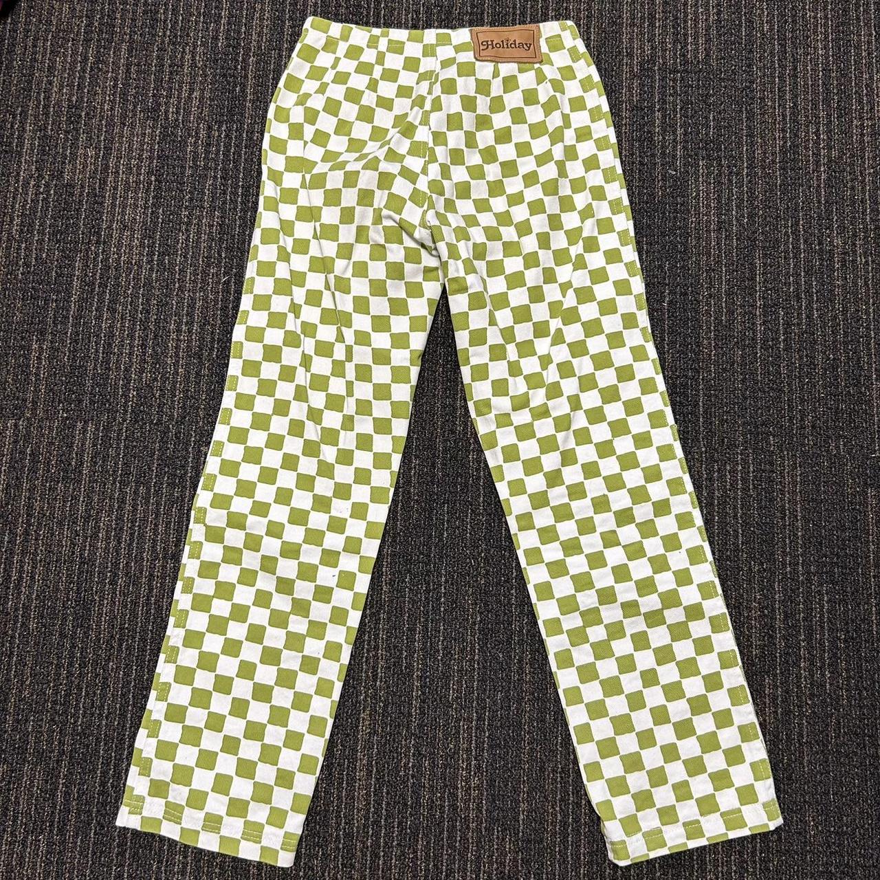 Holiday The Label Women's Green and White Trousers (2)