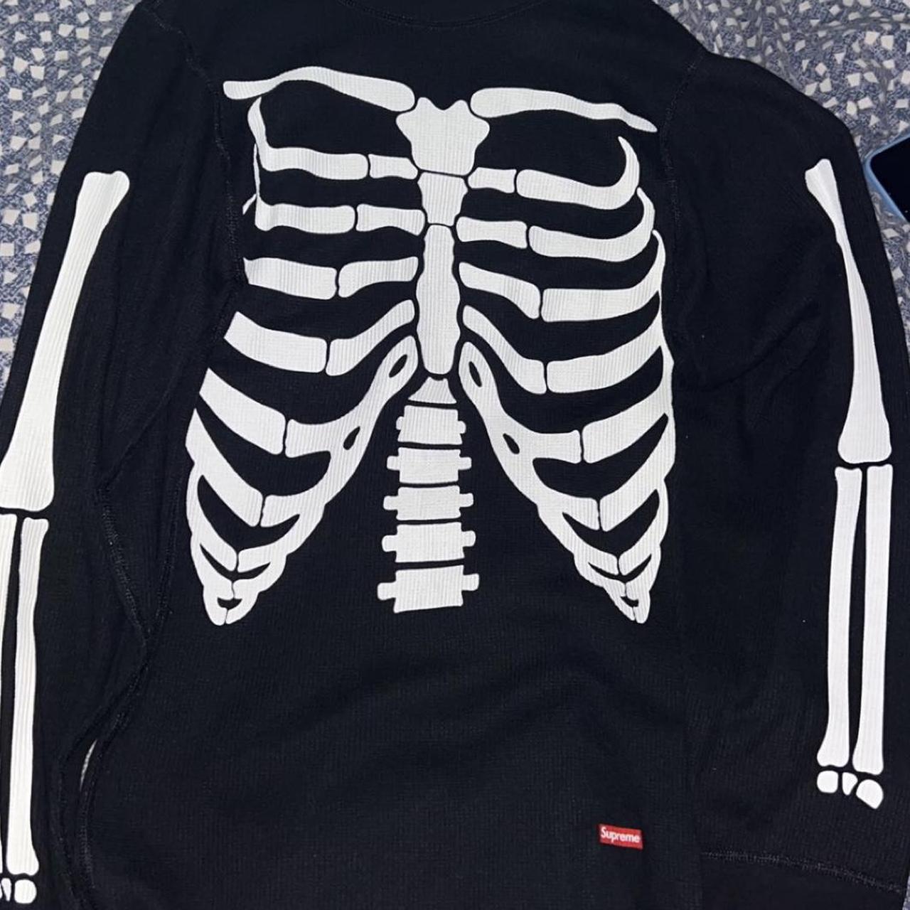 Supreme Hanes Bones Thermal Crew Size Small Worn... - Depop