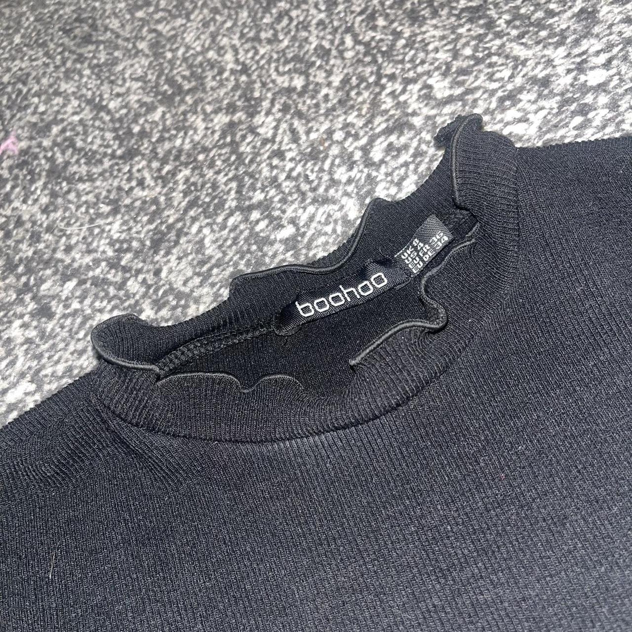 boohoo black flatforms