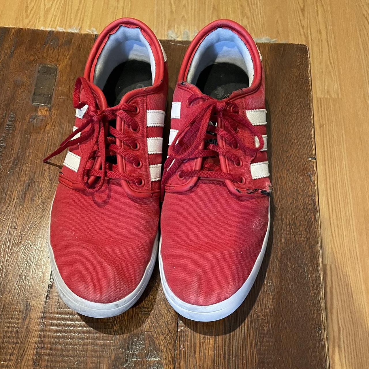 Red Adidas Shoes Size 10.5 Men’s I used these shoes... Depop
