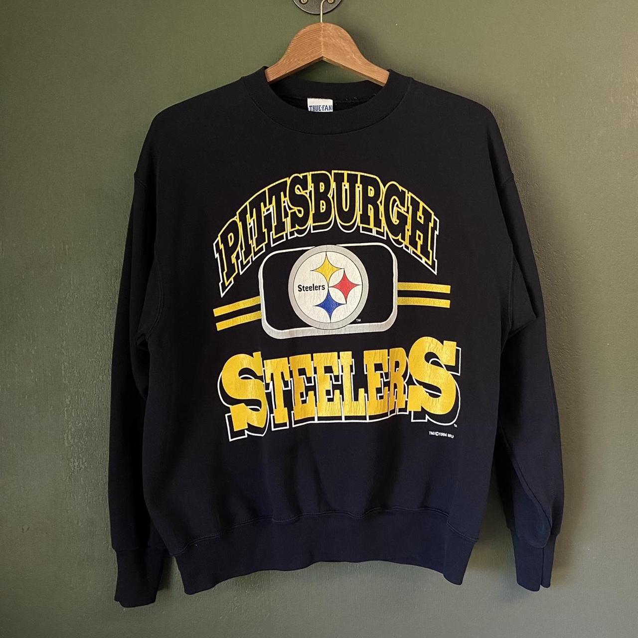 NFL Women's Black and Yellow Sweatshirt | Depop