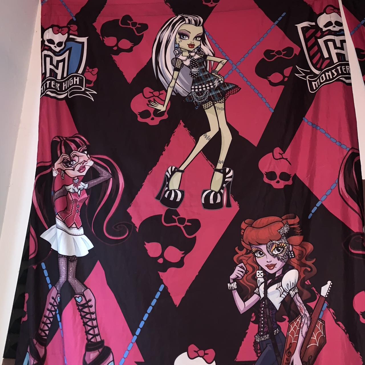 Hot Pink Pattern Monster High Curtains... - Depop