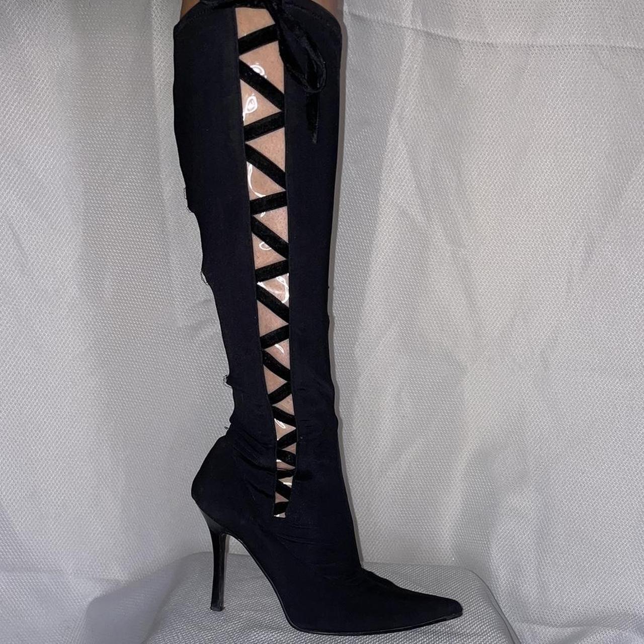 black boot stilettos