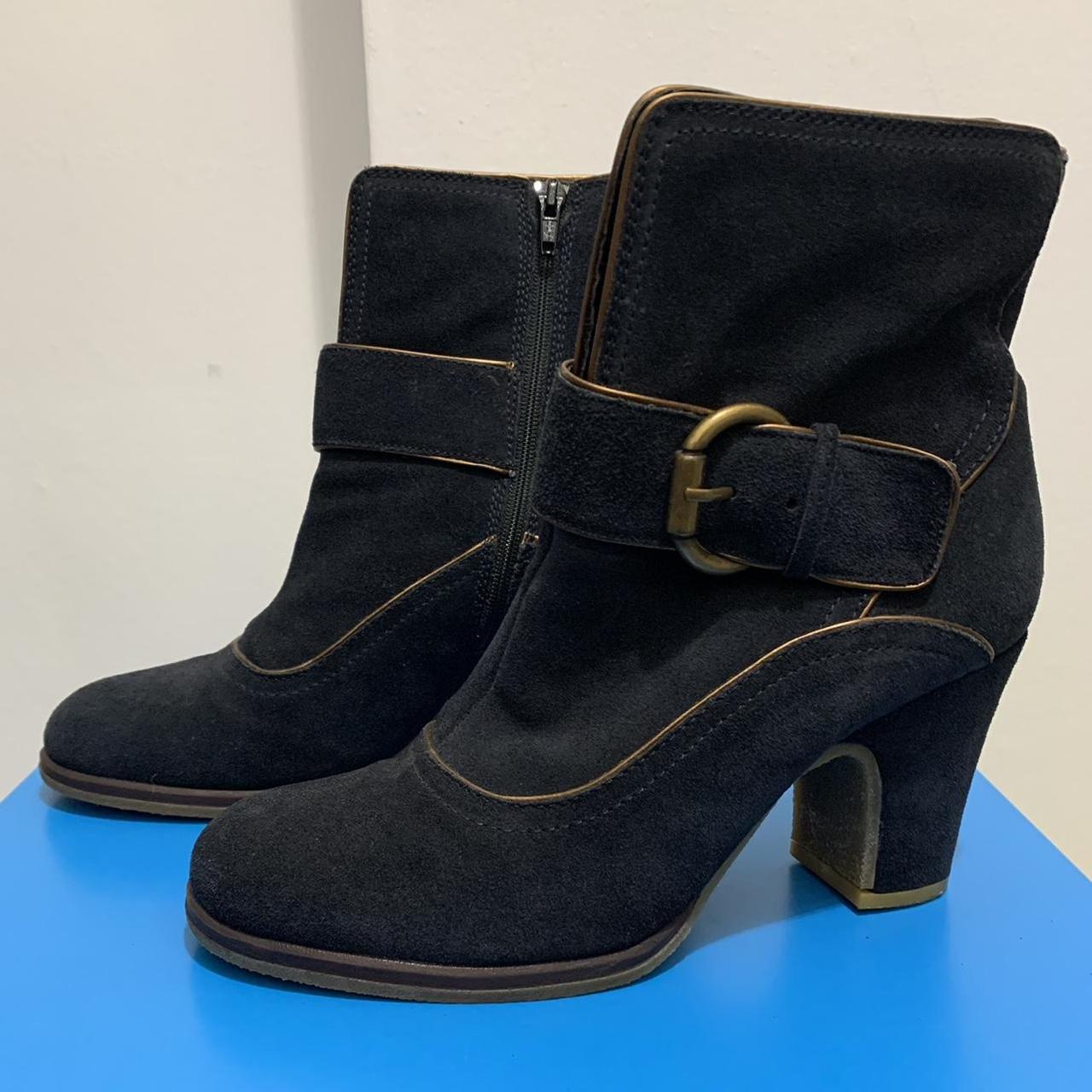 navy blue ankle boots uk