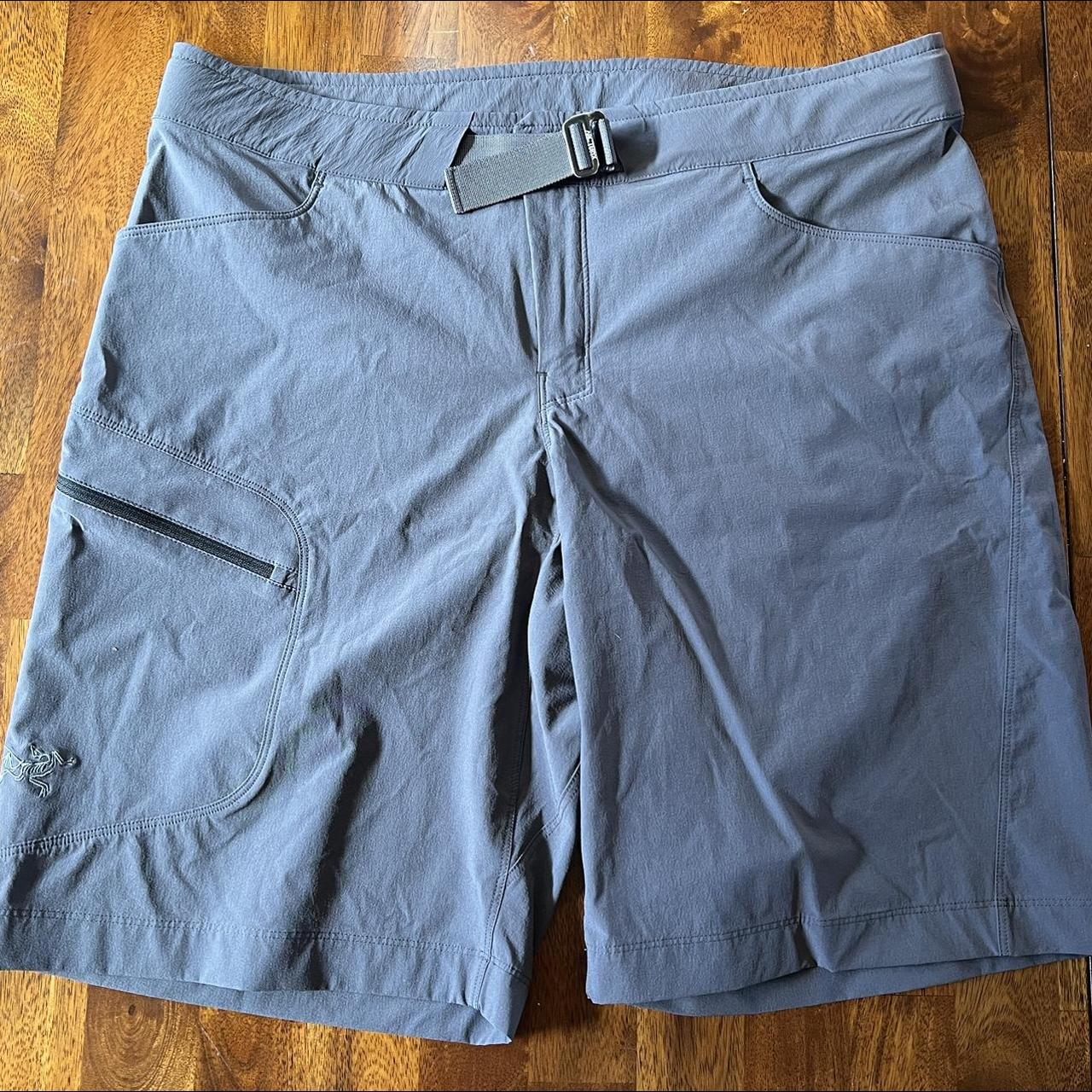 Arc'teryx Men's Grey and Silver Shorts | Depop