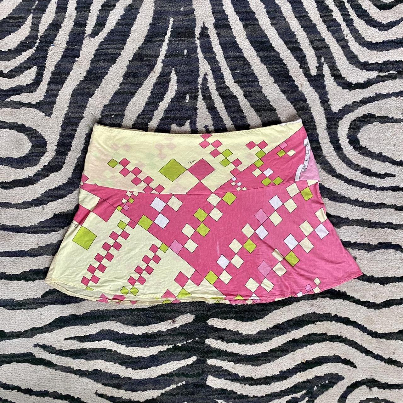 Emilio Pucci Women's Yellow and Pink Skirt