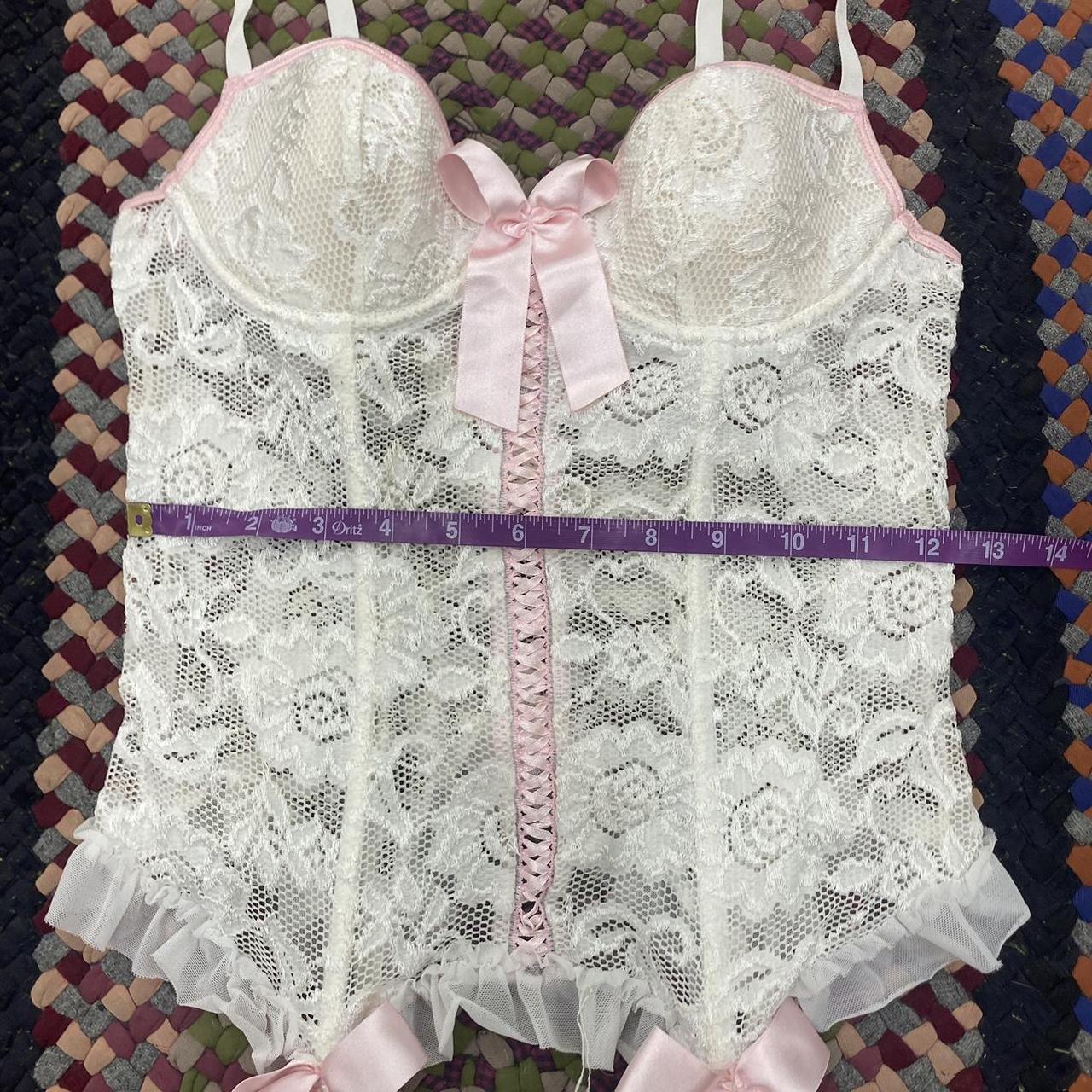 Ozz Croce　編み上げリボン　バレエコア　y2k coquette 00s Y2k vintage ultimate coquette corset. White lace, | Depop