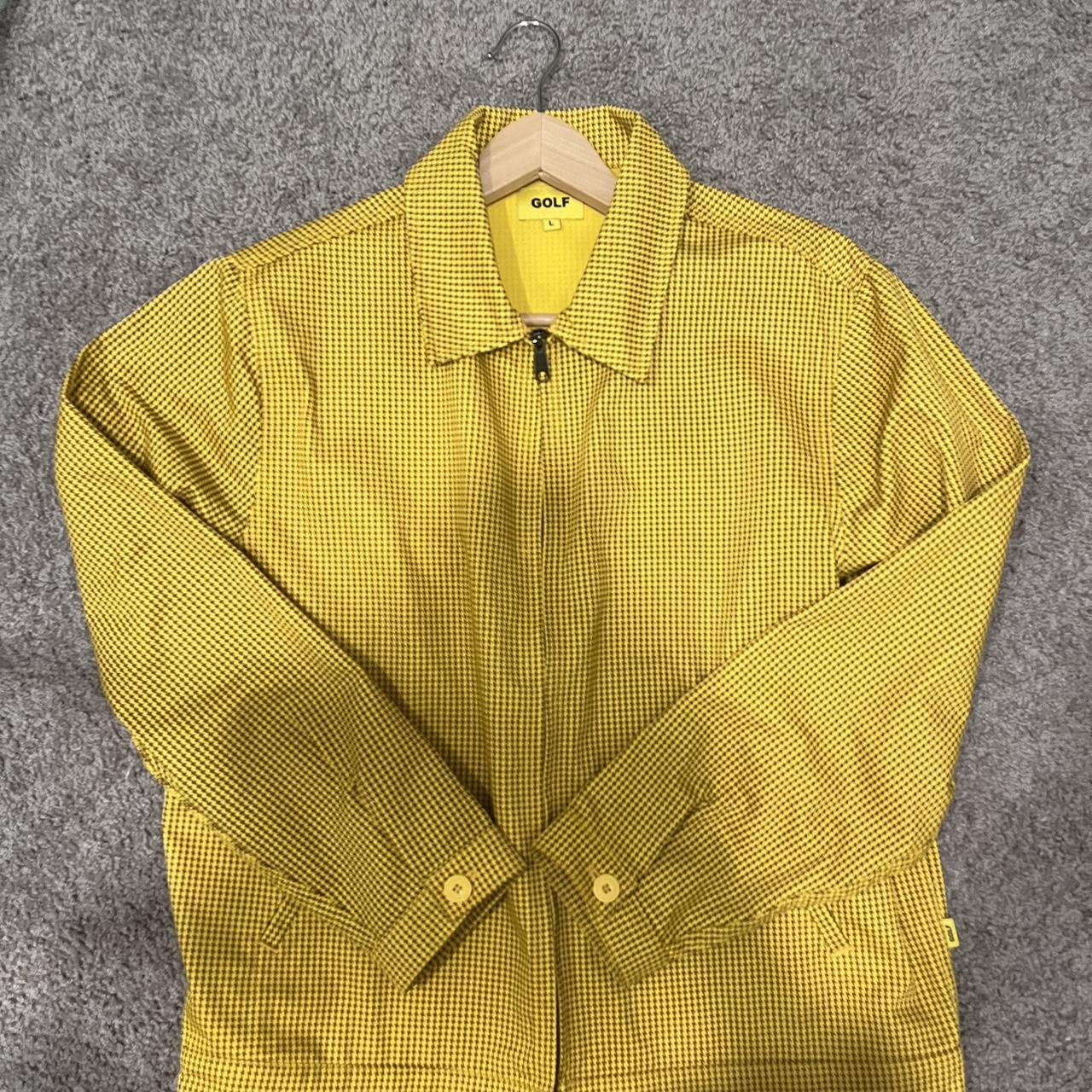 GOLFWANG This is a zip up houndstooth yellow and | Depop