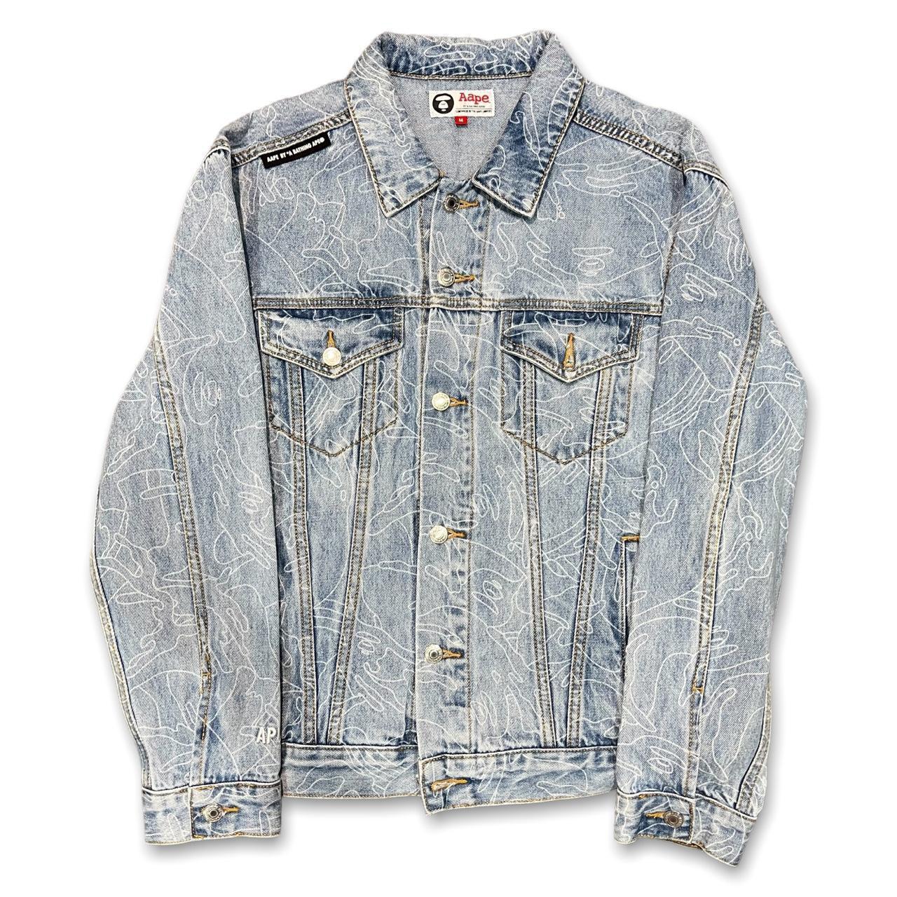 Bathing ape denim on sale jacket