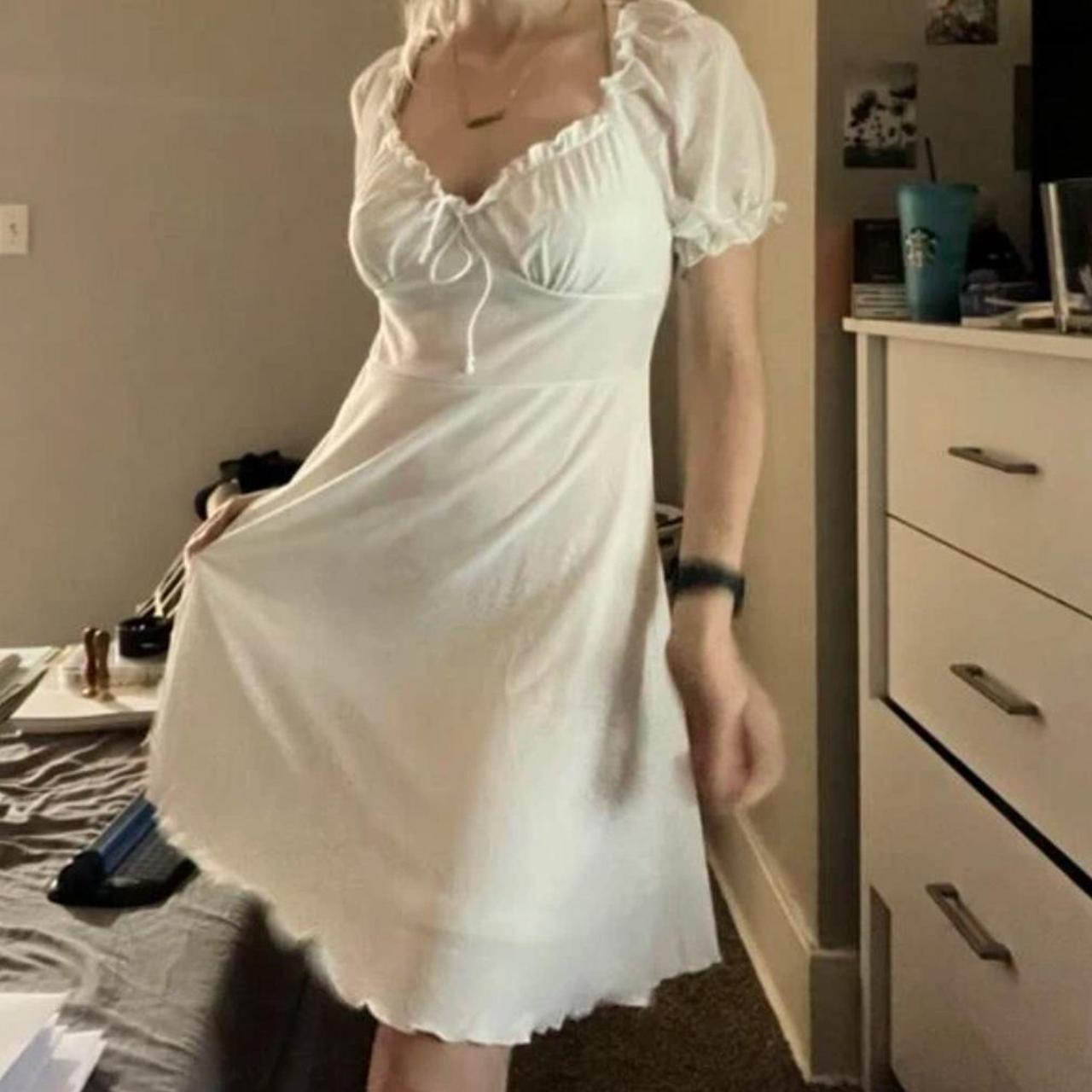 shein white dress (pictures not mine), size XS, never