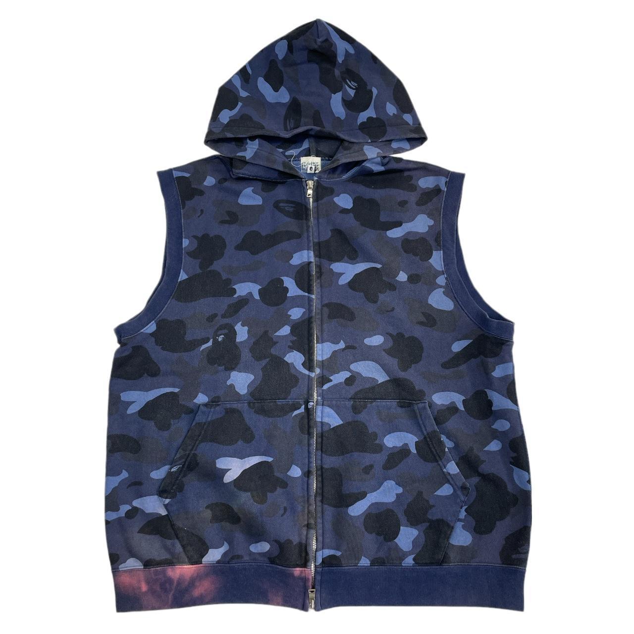 - Bape (a bathing ape) Zip up sleeveless hoodie NO... - Depop