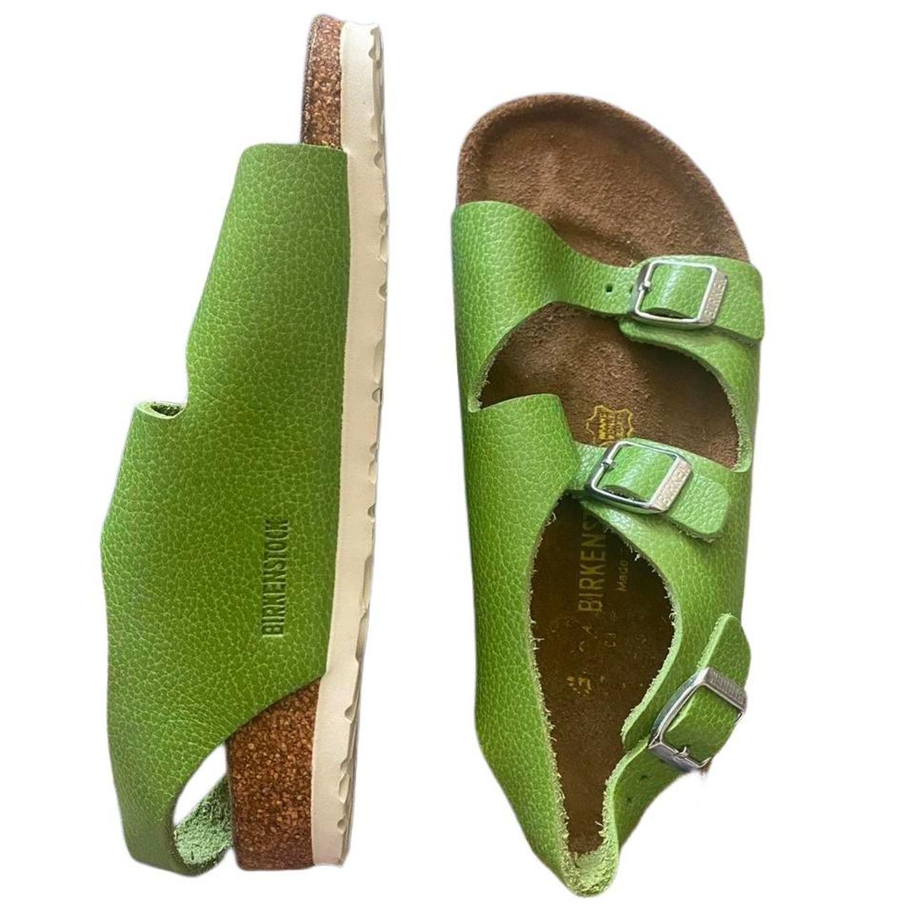 womens green birkenstocks