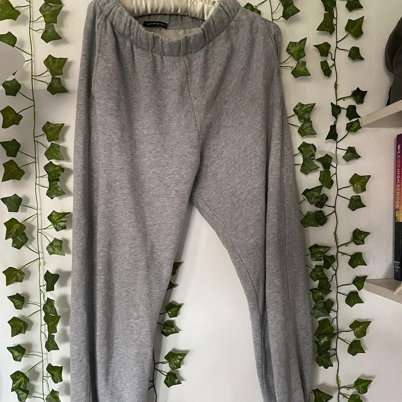 grey brandy melville sweatpants good condition i... Depop