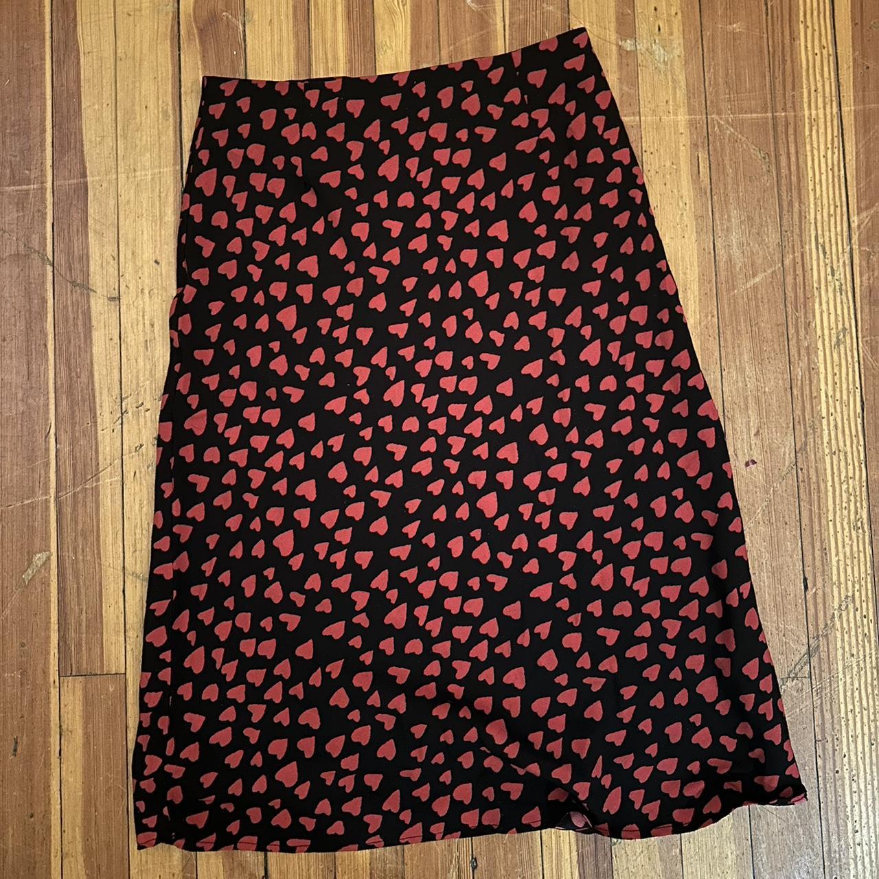 Nasty Gal Women's Black and Red Skirt