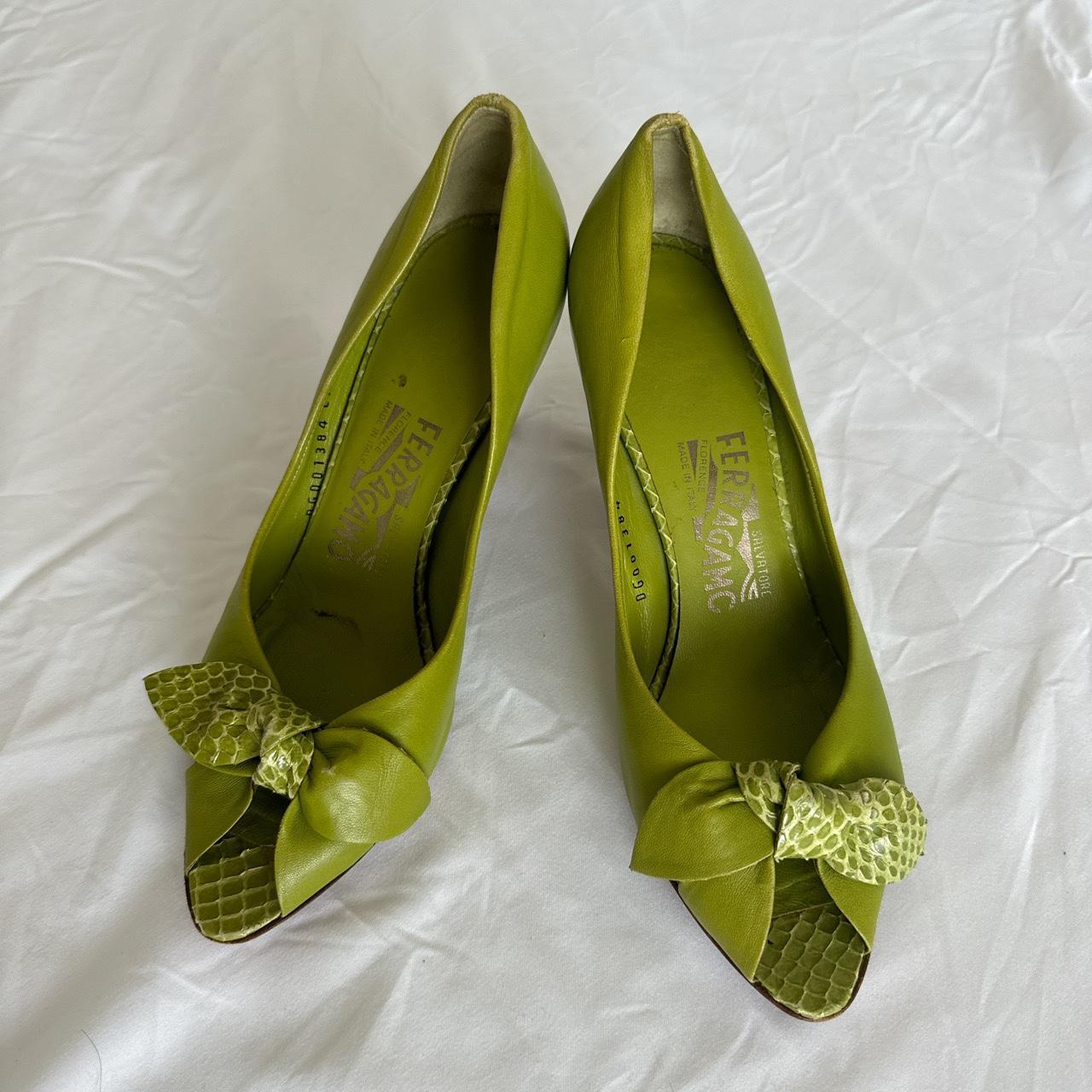 Salvatore ferragamo 2024 green shoes