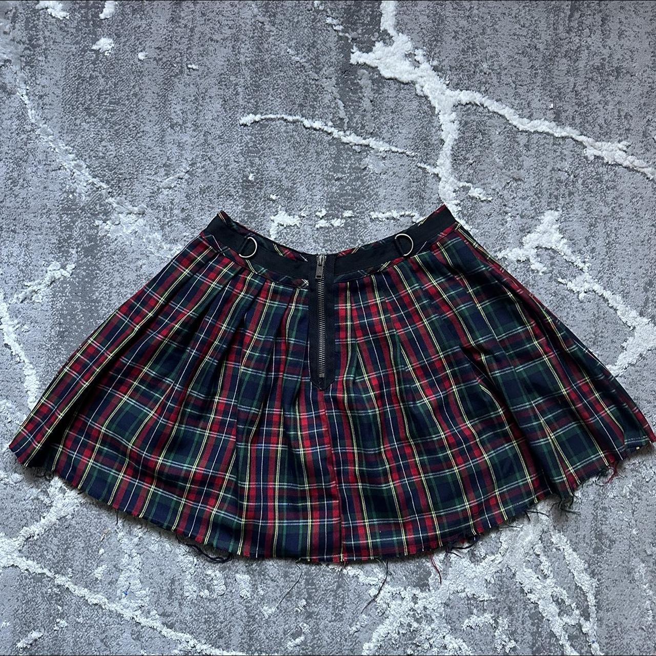 Current Mood Crimson Dress Code Plaid Skirt Size Depop