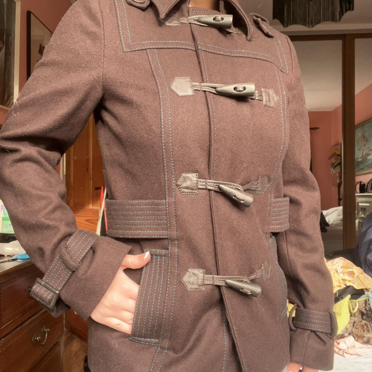 lovely brown wool Ted Baker duffle coat, barely worn... Depop