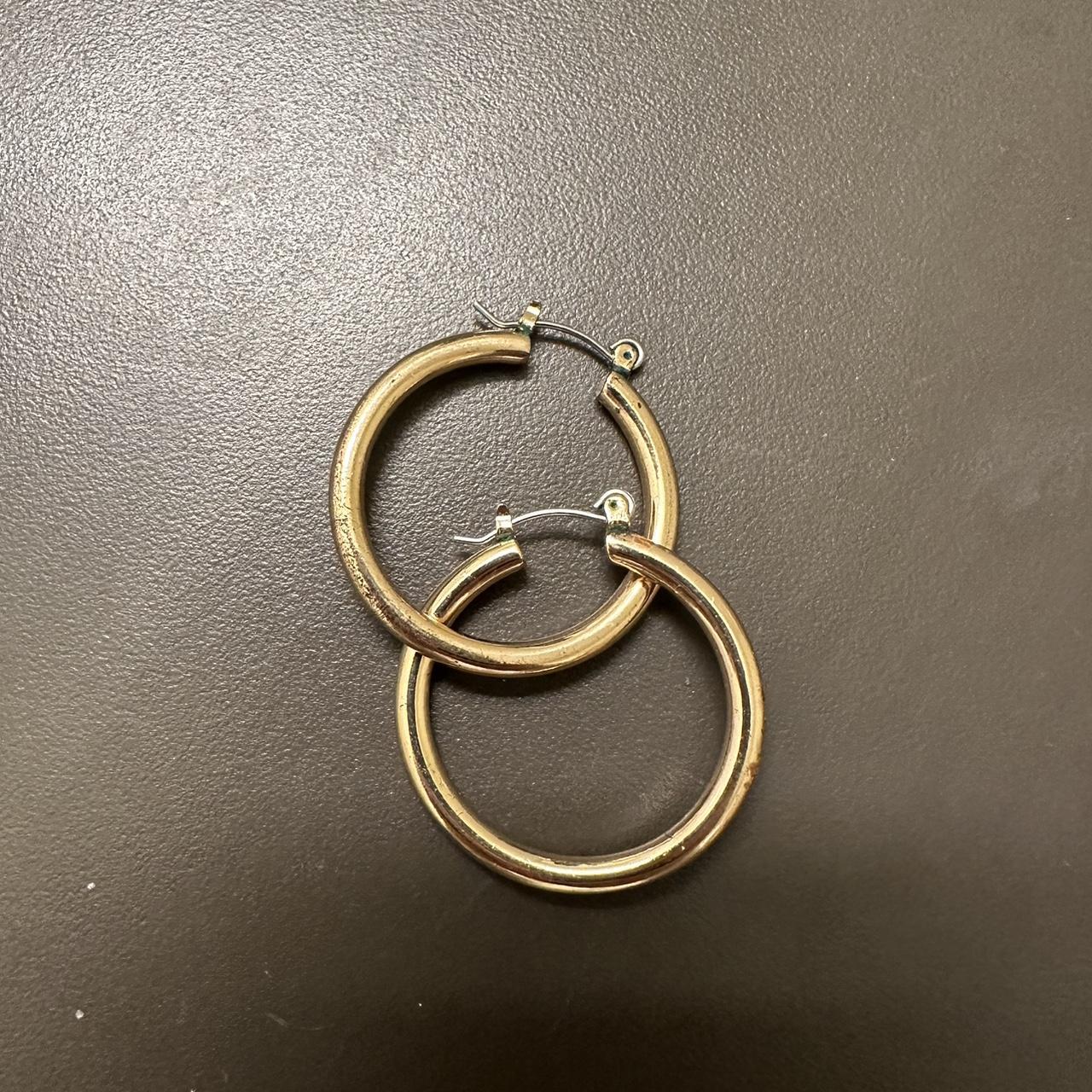 brandy melville gold hoop earrings earrings gold... Depop
