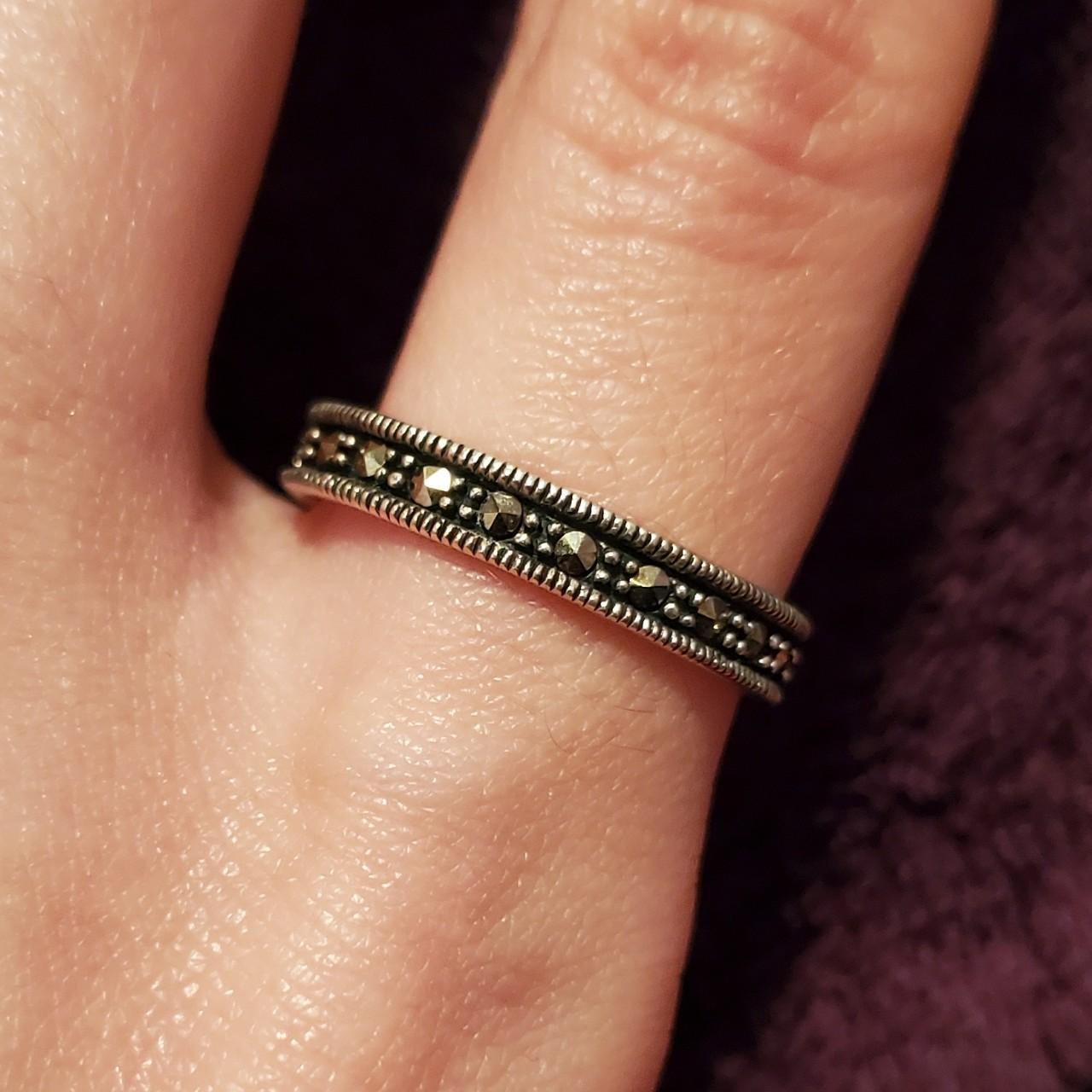 Marcasite band ring, 'Antique Contempo' #Sponsored #band, #Ad, #Marcasite,  #ri… | Sterling silver rings bands, Sterling silver bands, Unique sterling  silver jewelry