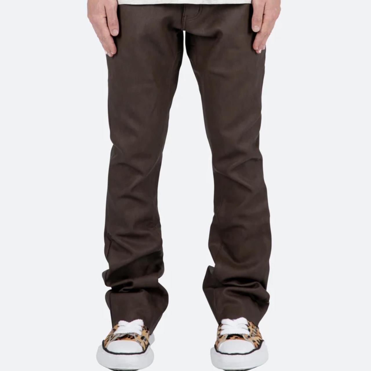 Represent Men's Brown and Burgundy Trousers (3)