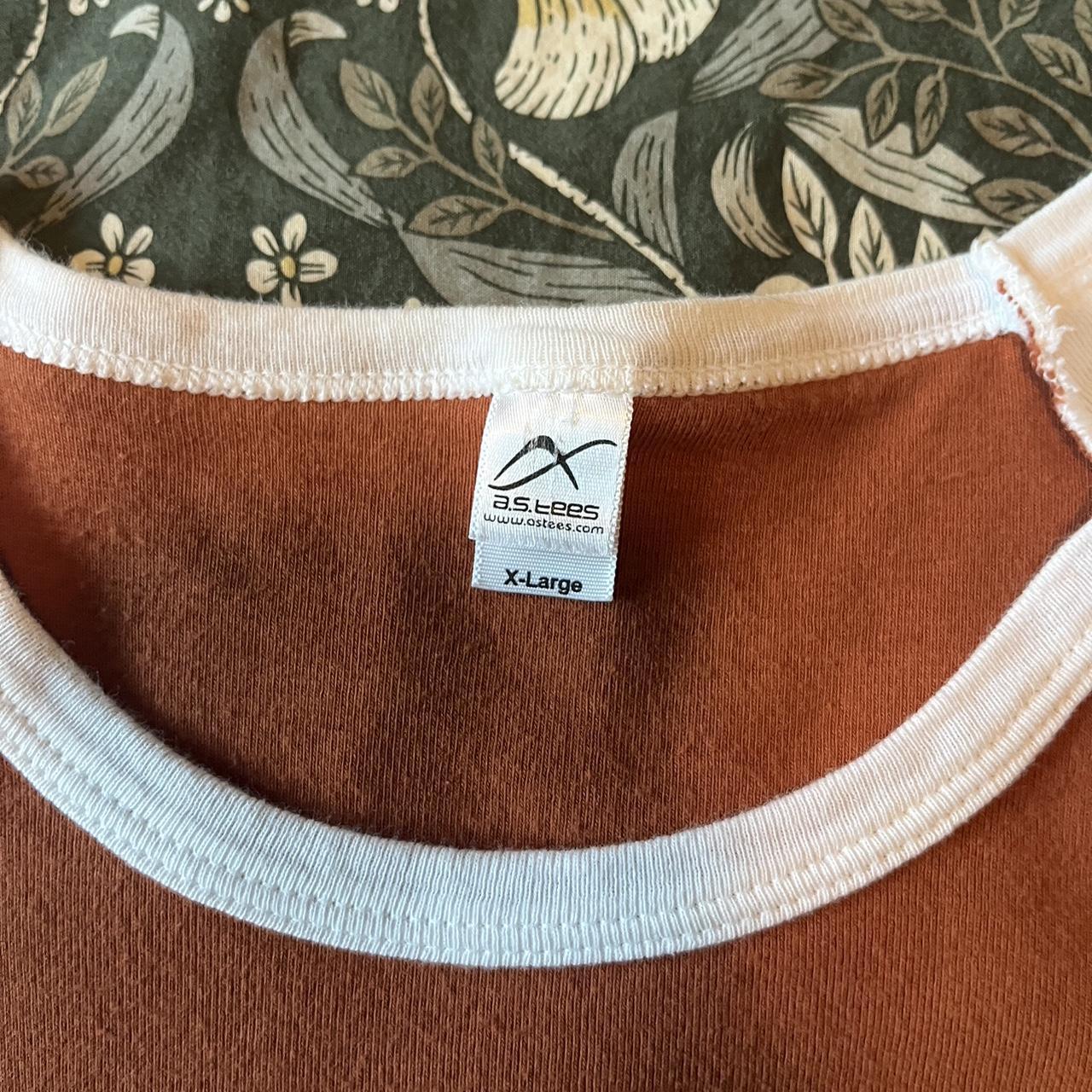 Burnt orange baby tee Made in USA Tag says XL but... - Depop