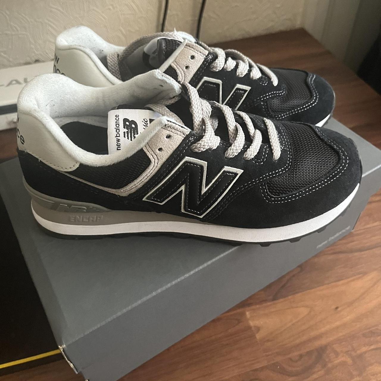 New Balance Men’s Black Trainers New Balance 574 UK... Depop