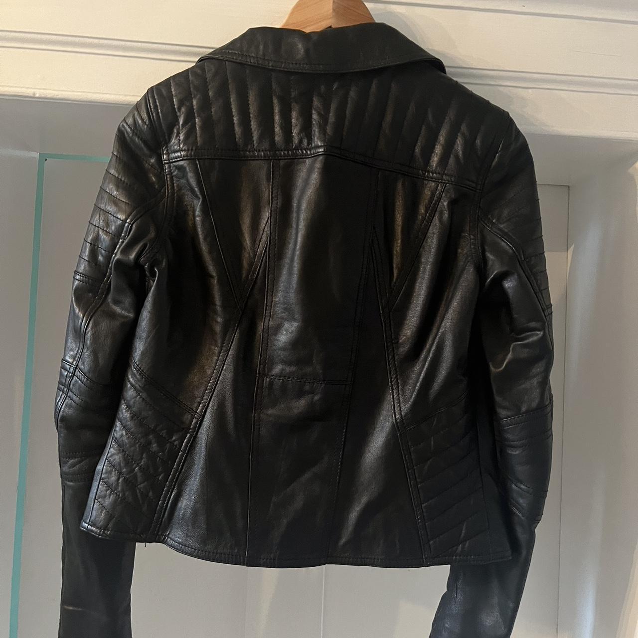 River Island leather jacket. Lovely jacket in... - Depop