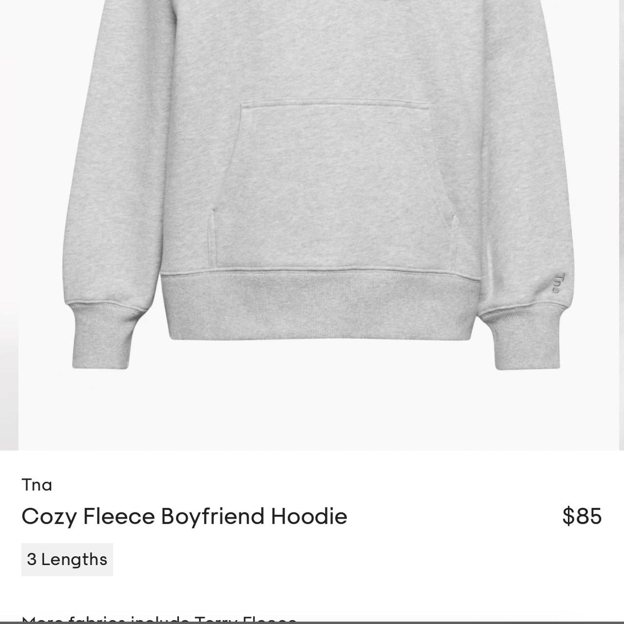 Aritzia TNA cozy boyfriend hoodie in color heather... Depop