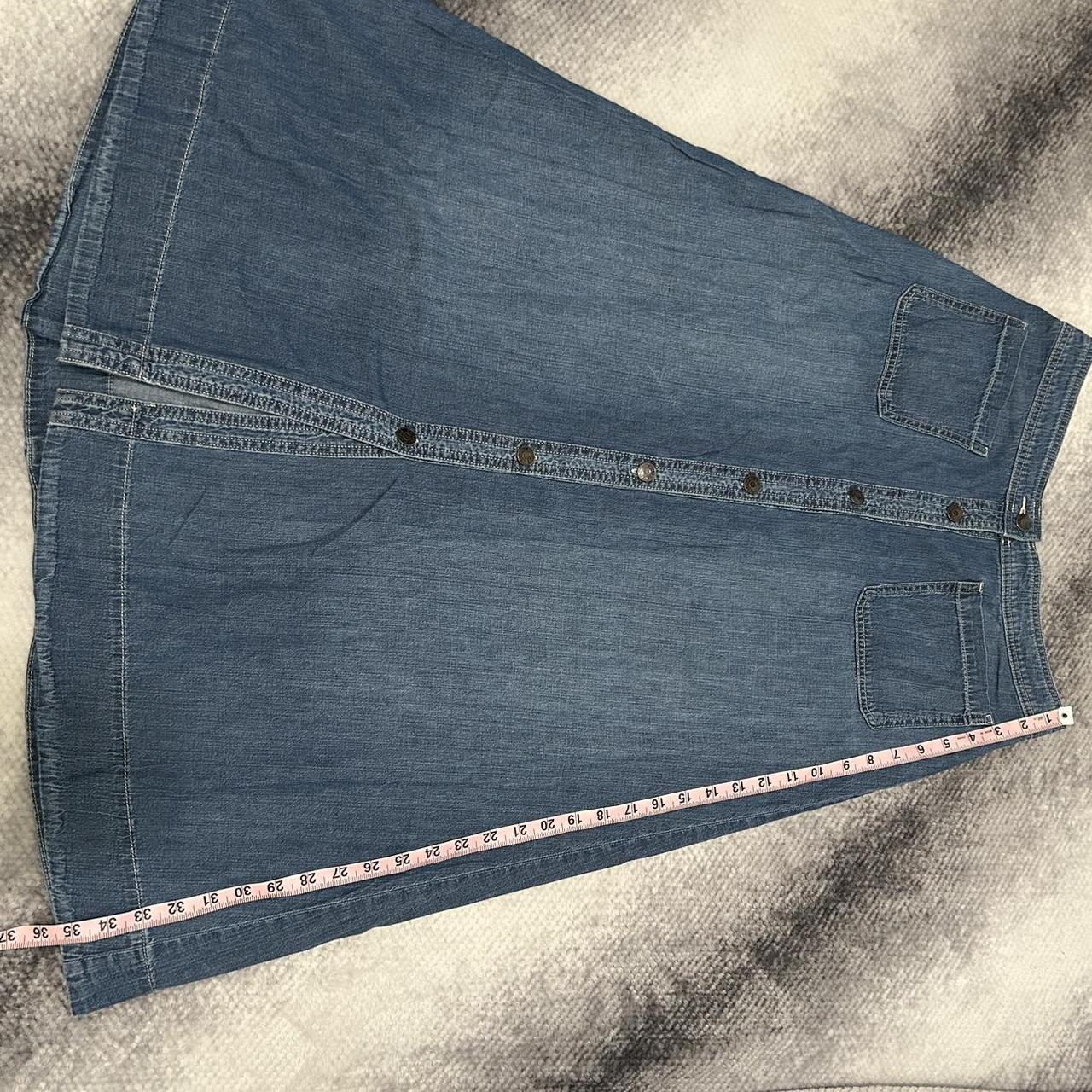 Chaps Denim Maxi Skirt Button Down Could Unbottom Depop 5594