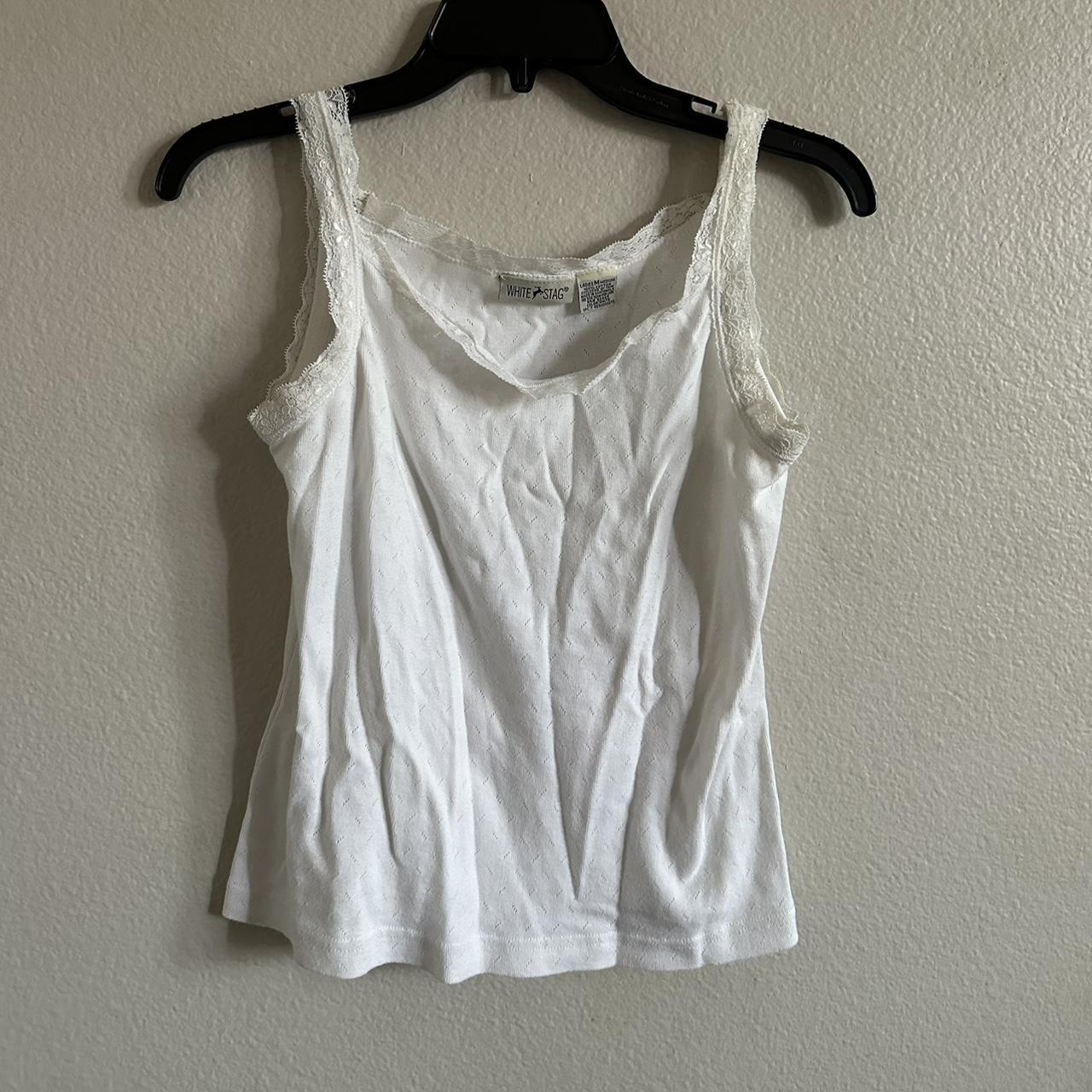 Lacey Tank Top -cutest tank top to wear on its own... - Depop