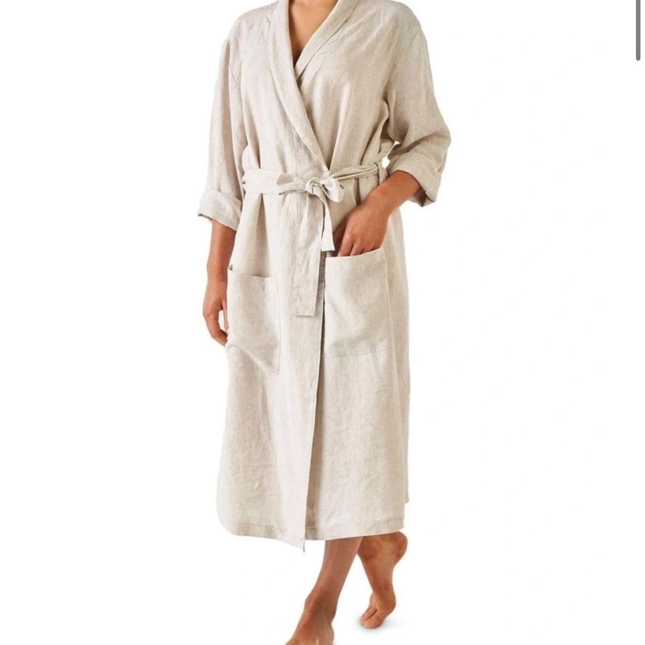 100% Linen house bath robe in the colour... - Depop